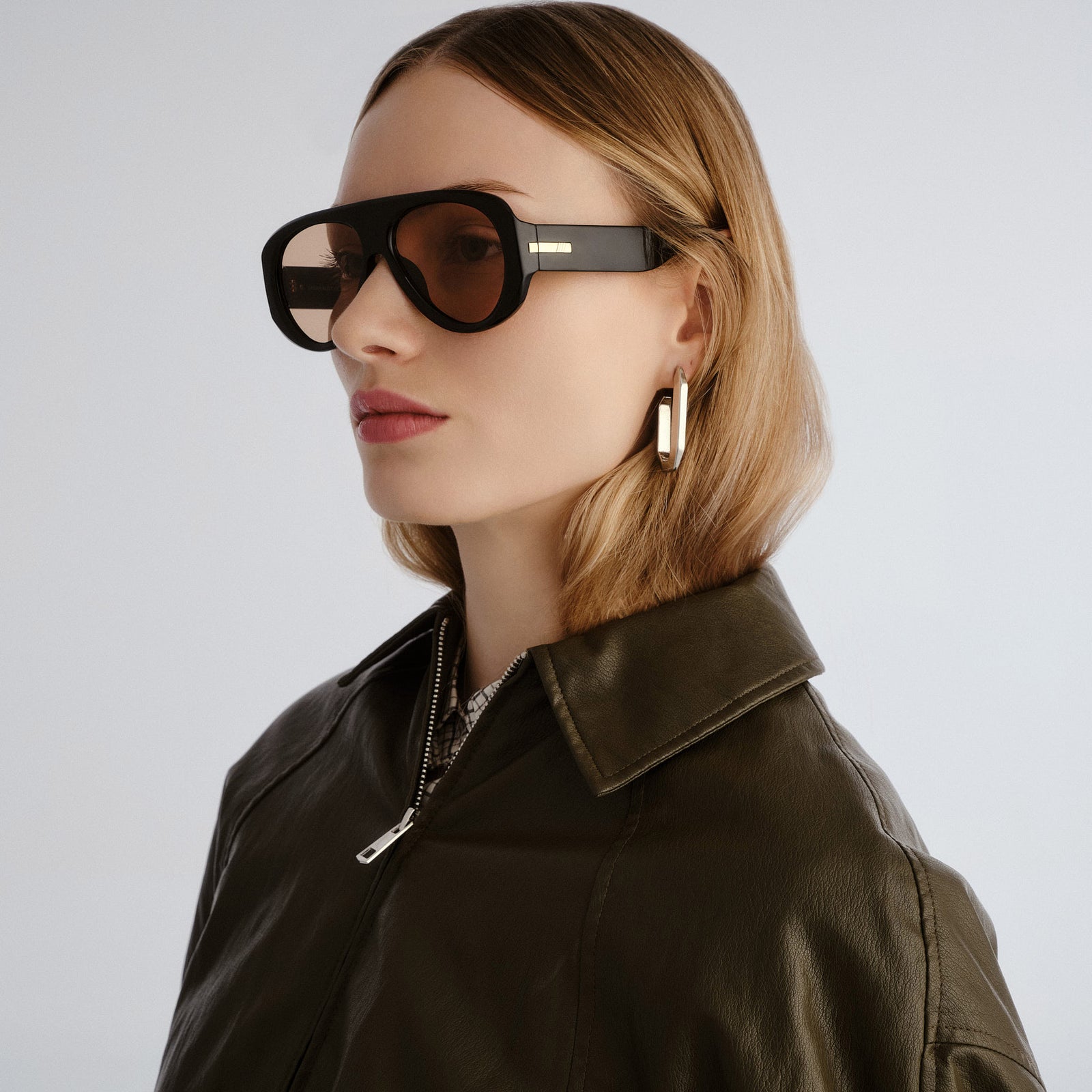 Dream Boat Black Uni-Sex Aviator Sunglasses | Le Specs