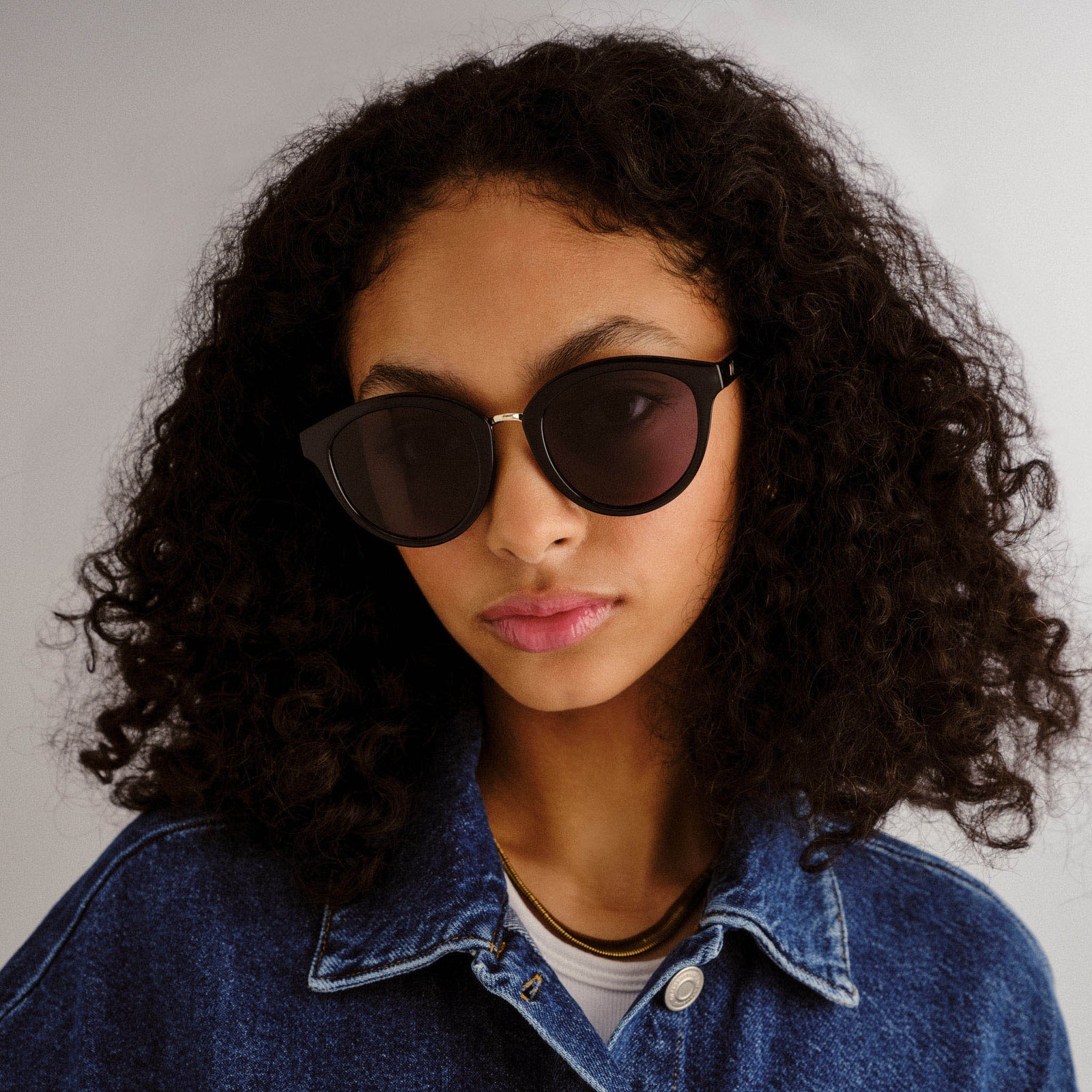 Influx Black Female Round Sunglasses | Le Specs