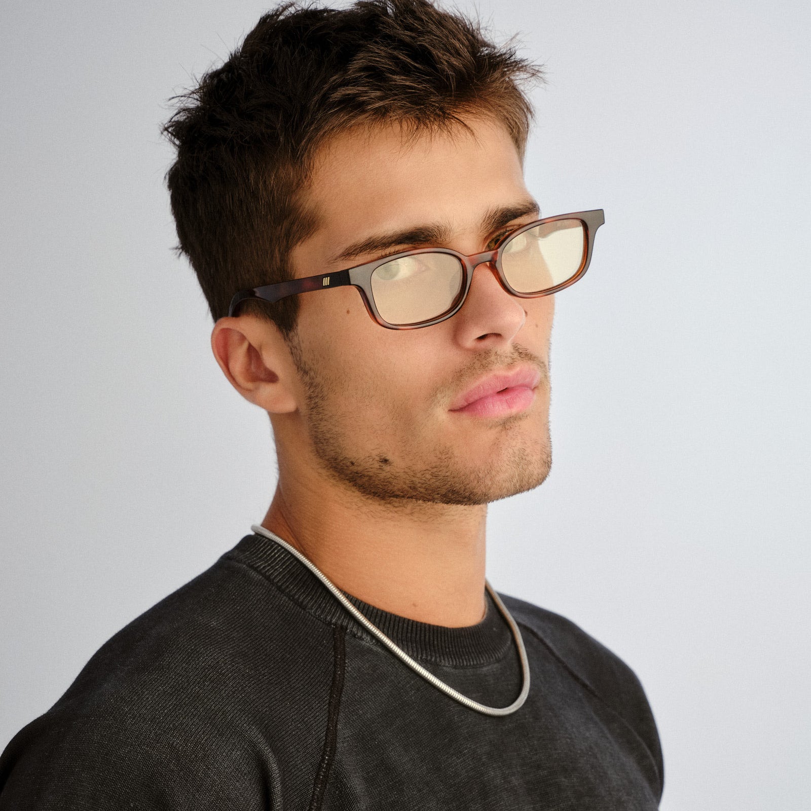 Echelon + Toffee Tort Uni-Sex Rectangle Sunglasses | Le Specs