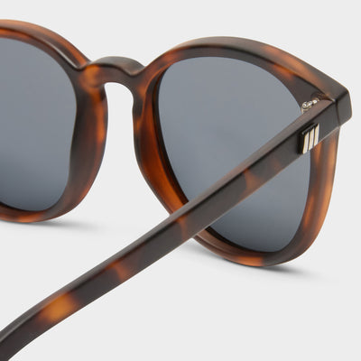 Bandwagon Matte Tort Uni-Sex Round Sunglasses | Le Specs display picture 2