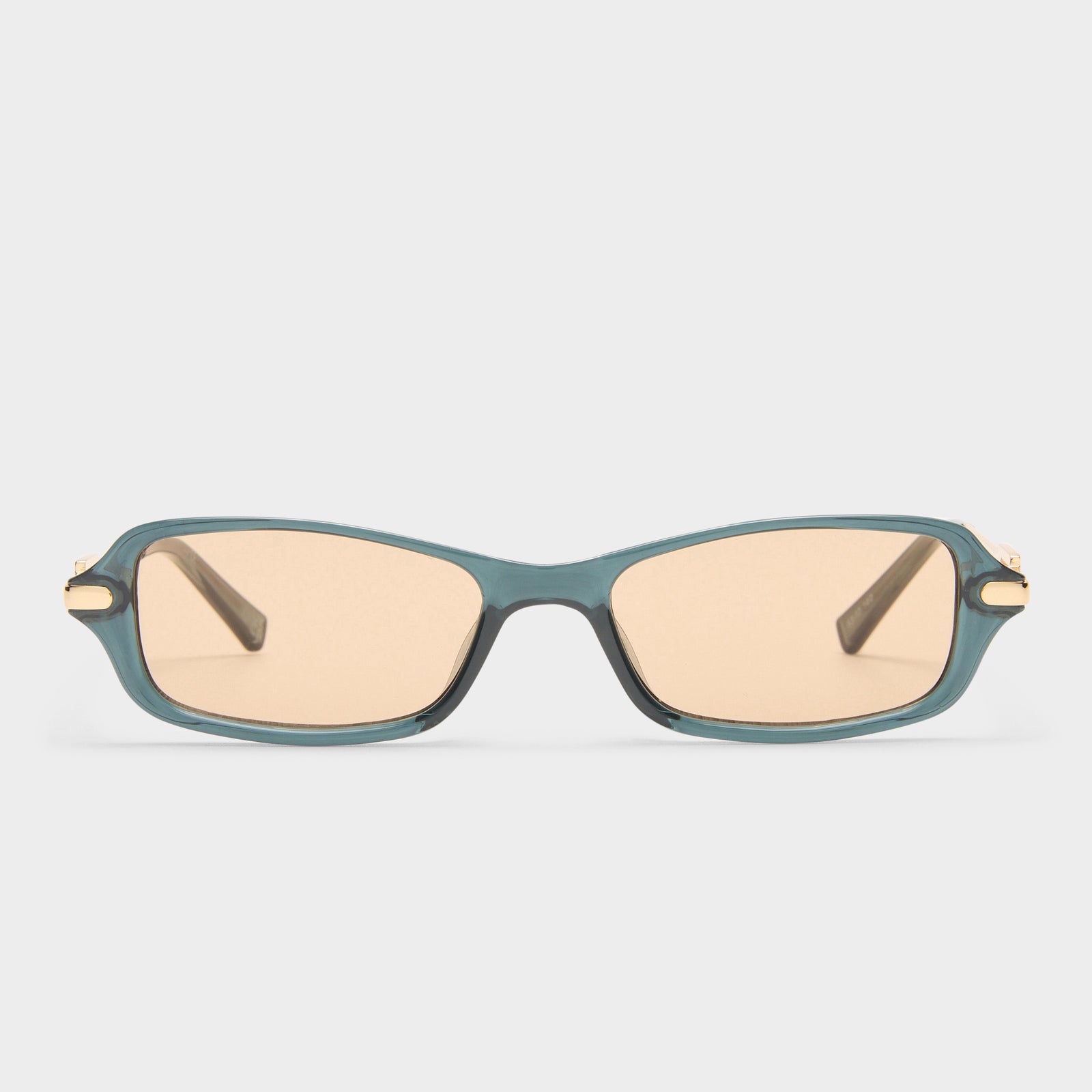 Bamboozler Dark Teal Female Rectangle Sunglasses | Le Specs