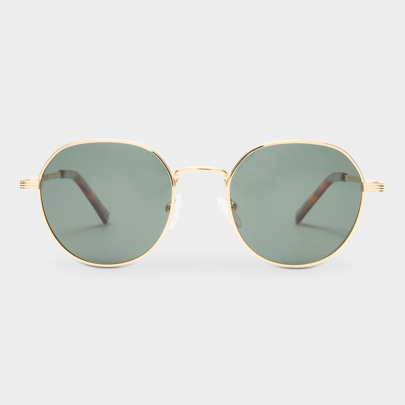 Odyssey Gold Uni-Sex Round Sunglasses | Le Specs