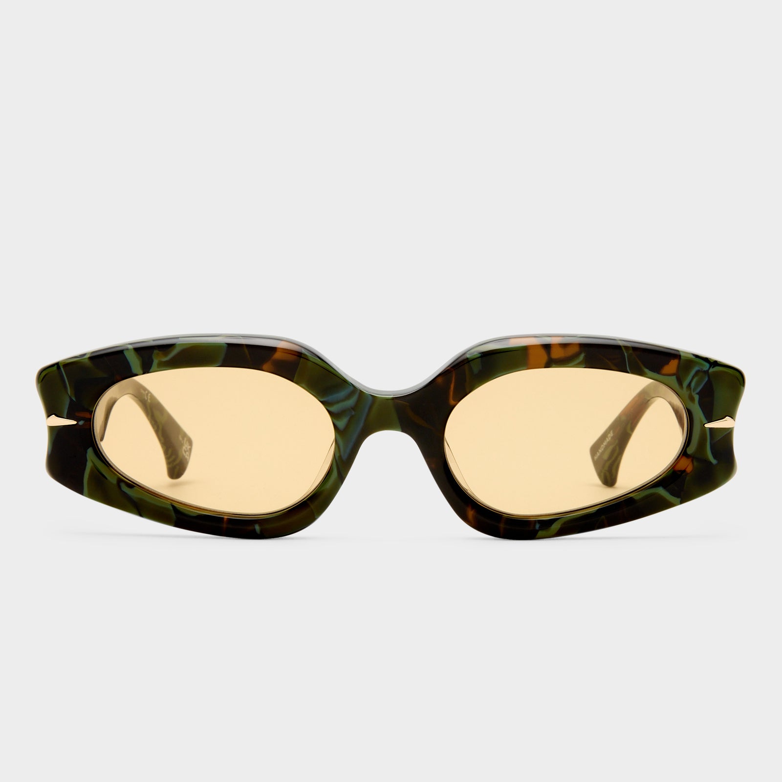 Lunar Jade Marble Female Oval Sunglasses | Le Specs