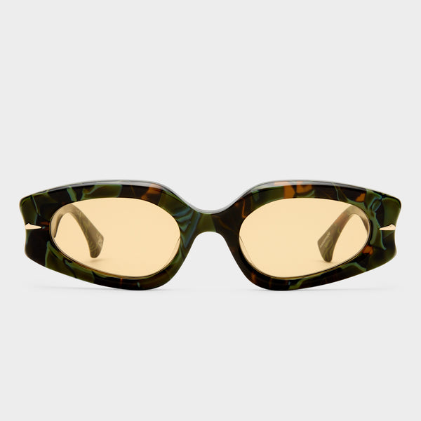Lunar Jade Marble Female Oval Sunglasses | Le Specs display picture 1