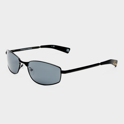 Star Beam Matte Black Uni-Sex Wrap Sunglasses | Le Specs
