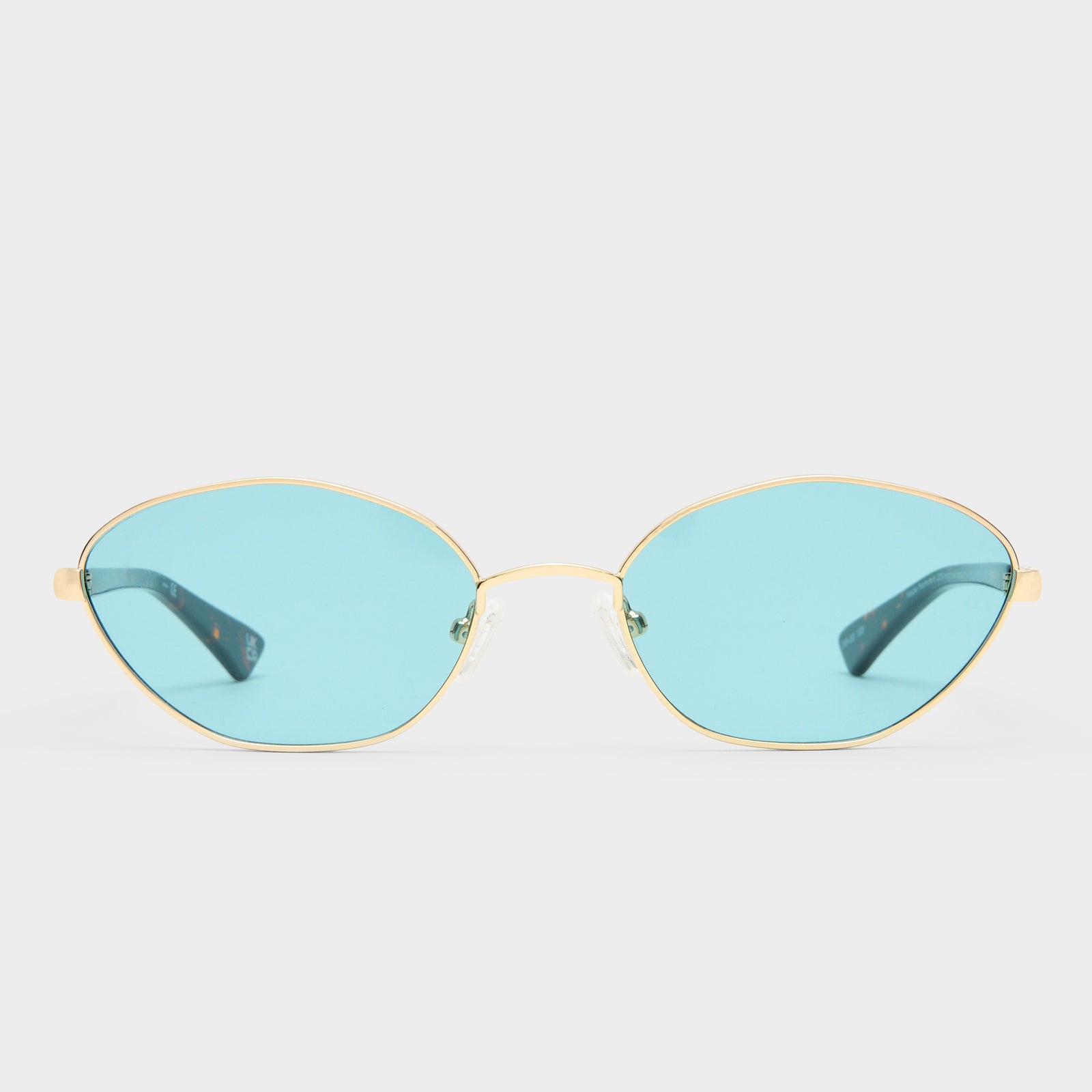 Le Bebe Gold Uni-Sex Oval Sunglasses | Le Specs