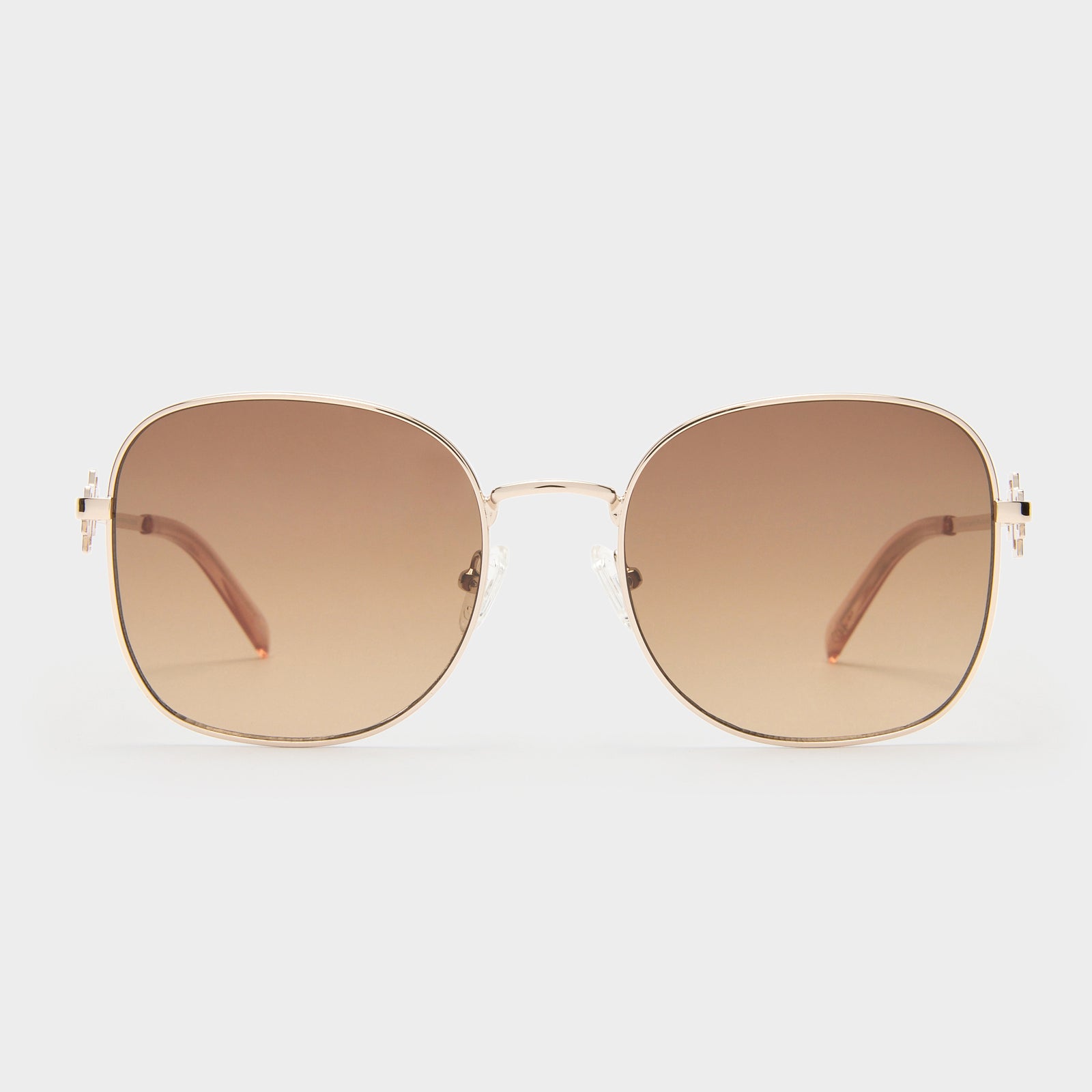 Metamorphosis Bright Gold Female Round Sunglasses | Le Specs