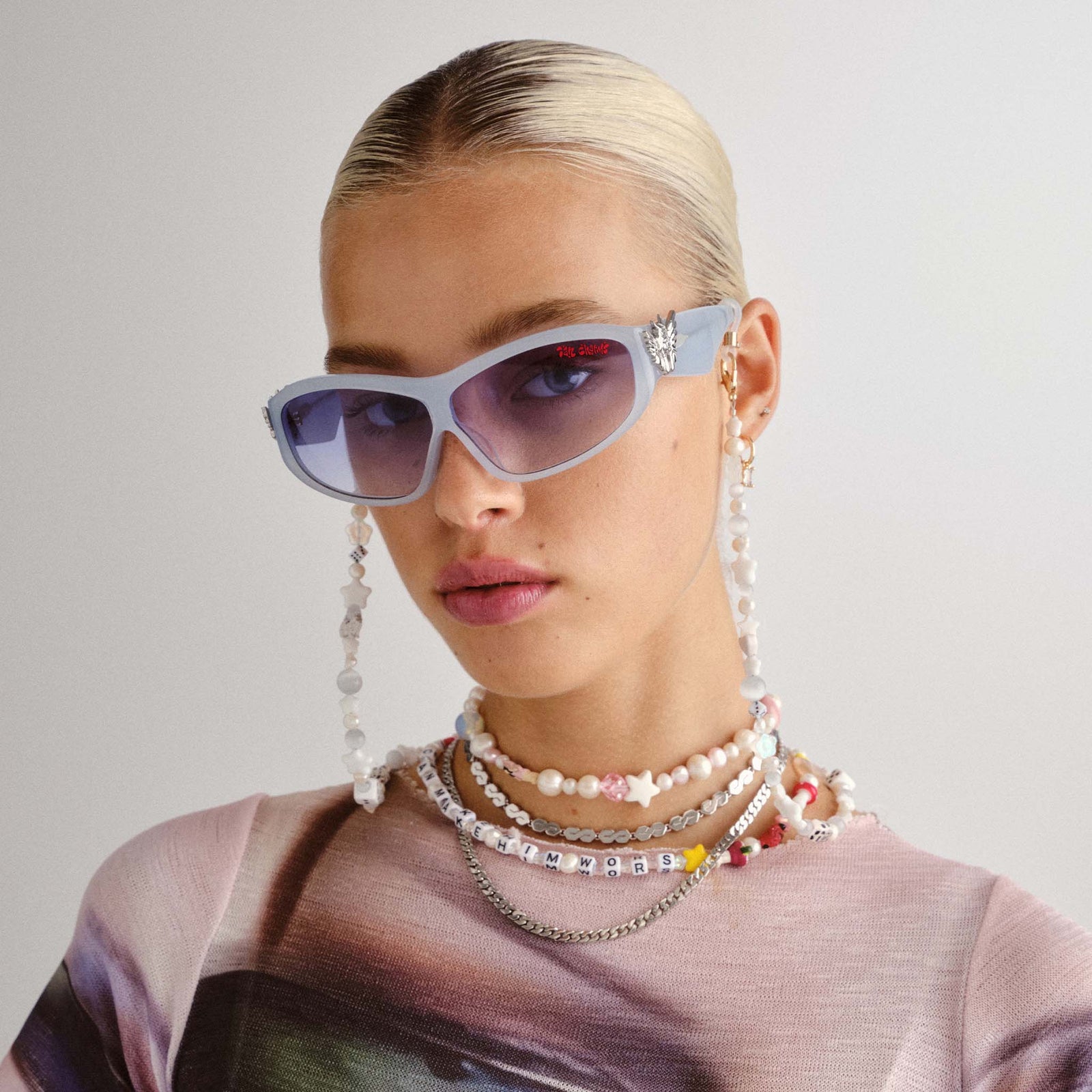 51 Percent Angel Icy Blue Uni-Sex D-Frame Sunglasses | Le Specs