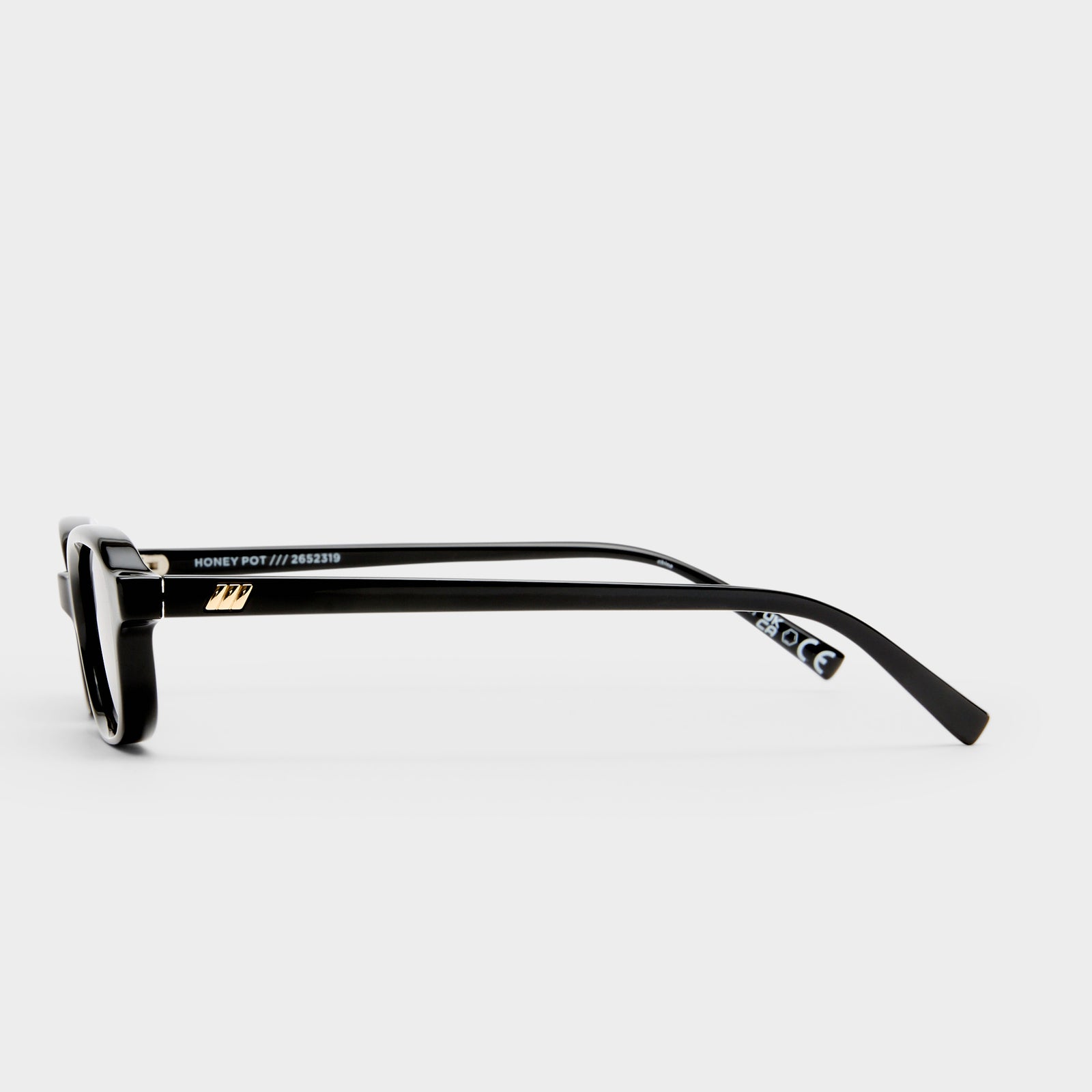 Honey Pot Black Female Rectangle Sunglasses | Le Specs