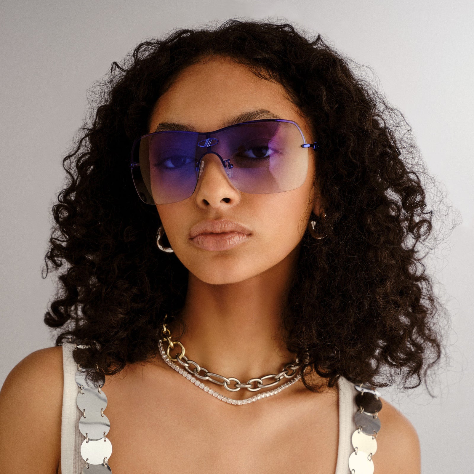 Parallel Universe Blue Chrome 2552107 Uni-Sex Shield Sunglasses | Le Specs