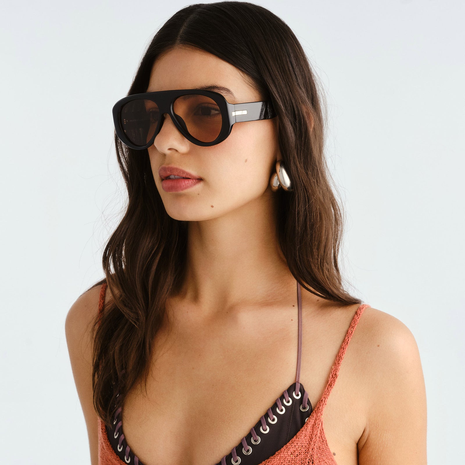 Dream Boat Black Uni-Sex Aviator Sunglasses | Le Specs