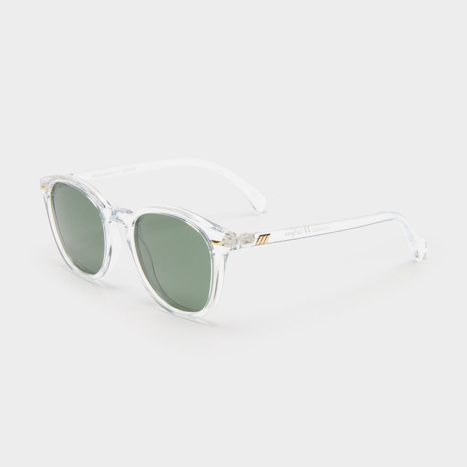 Bandwagon Crystal Clear Uni Sex Round Sunglasses Le Specs