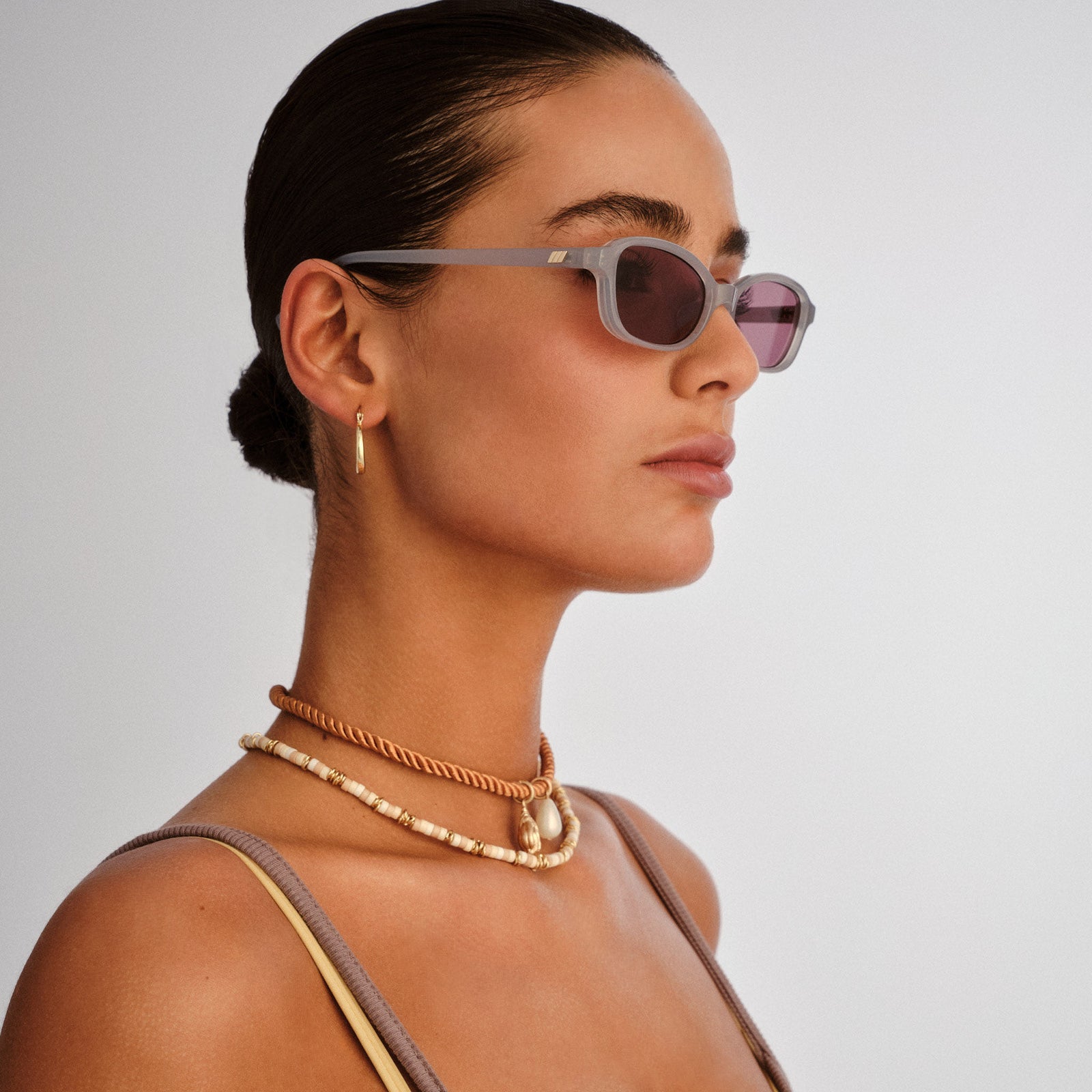 Honey Pot Mist Female Rectangle Sunglasses | Le Specs