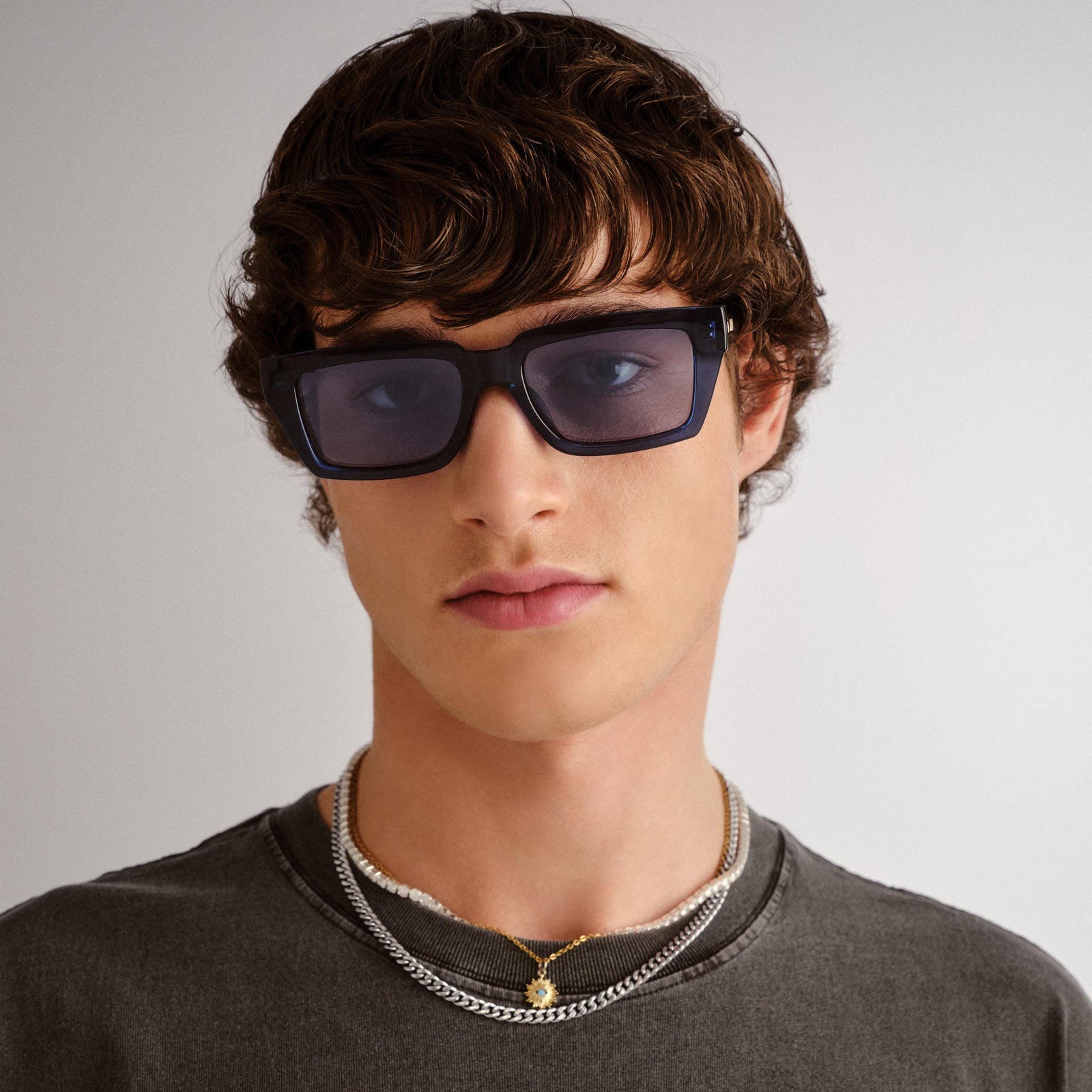 Nocturnal Habit Midnight Uni-Sex D-Frame Sunglasses | Le Specs