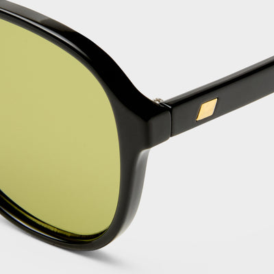 Tragic Magic Black Uni-Sex Aviator Sunglasses | Le Specs