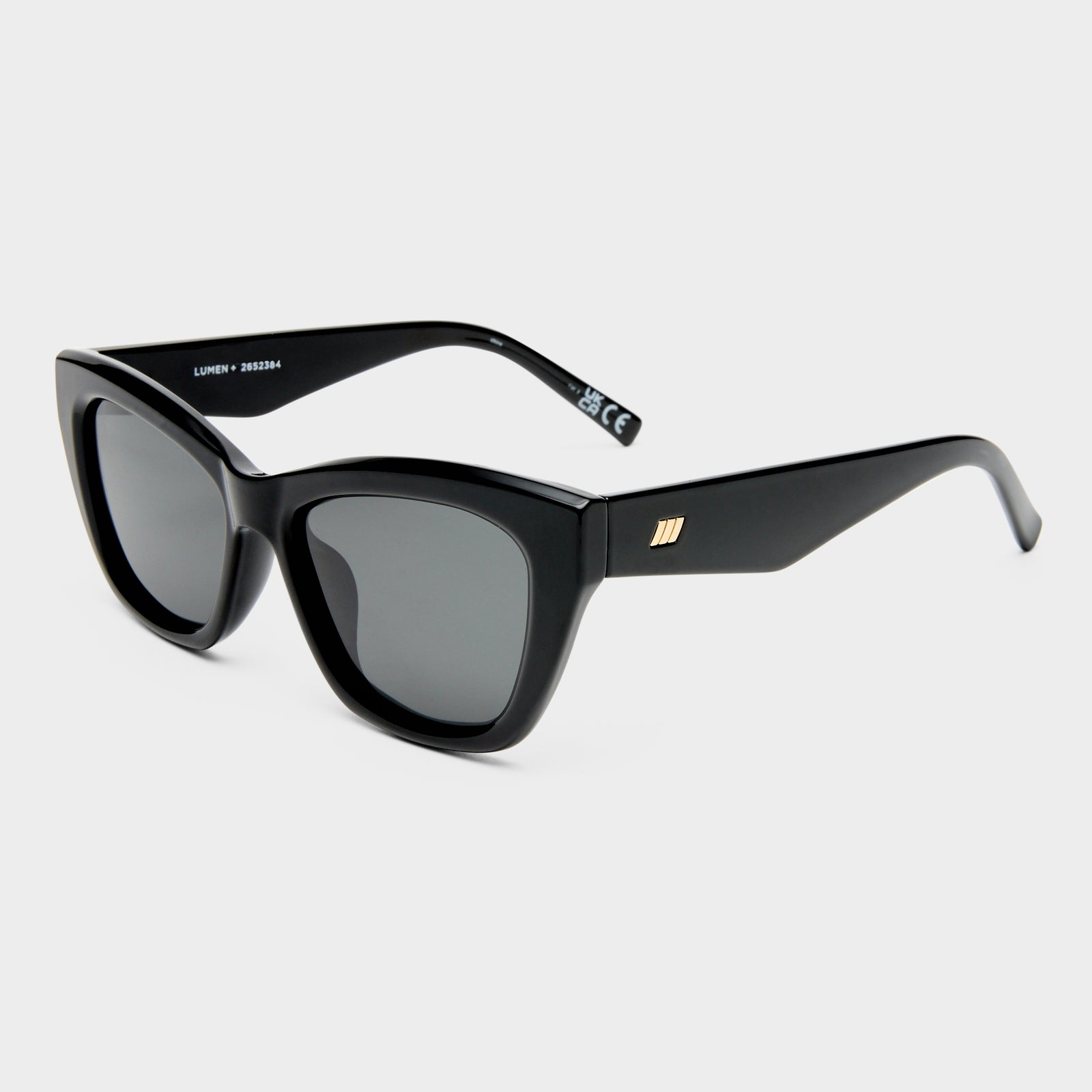 Lumen + Black Female Cat-Eye Sunglasses | Le Specs