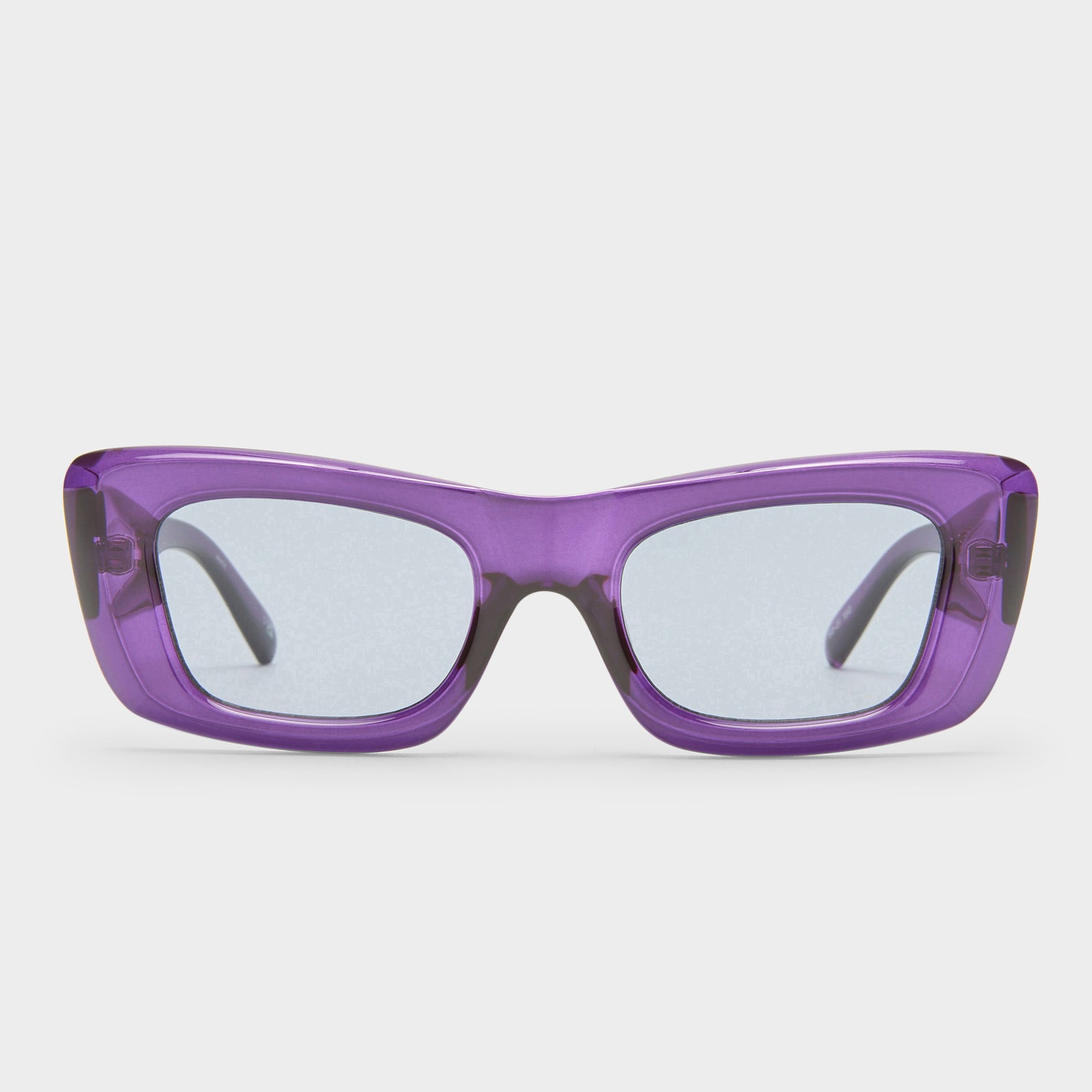 Dopamine Dark Violet Uni-Sex Rectangle Sunglasses | Le Specs