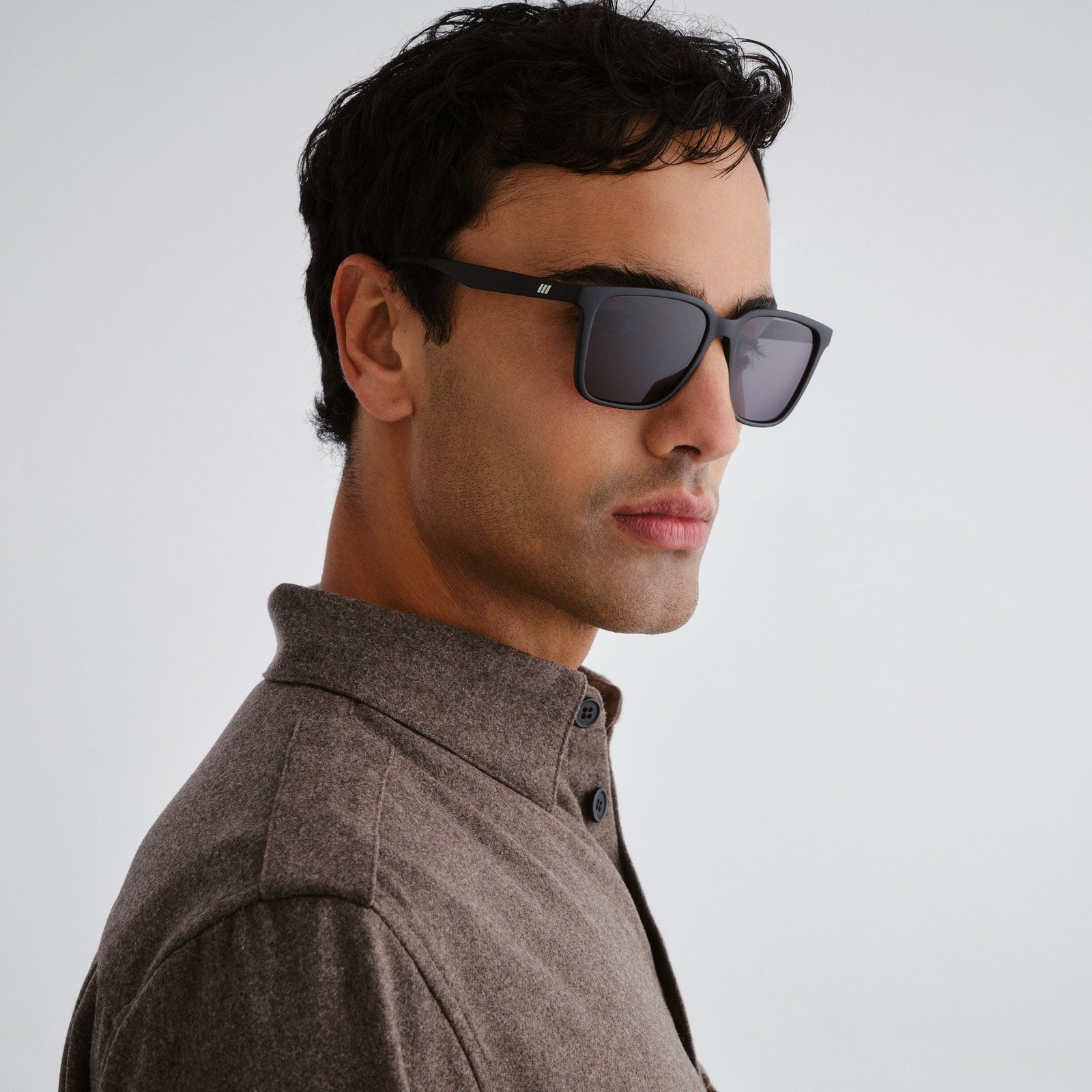 Fair Game Matte Black Uni-Sex D-Frame Sunglasses | Le Specs