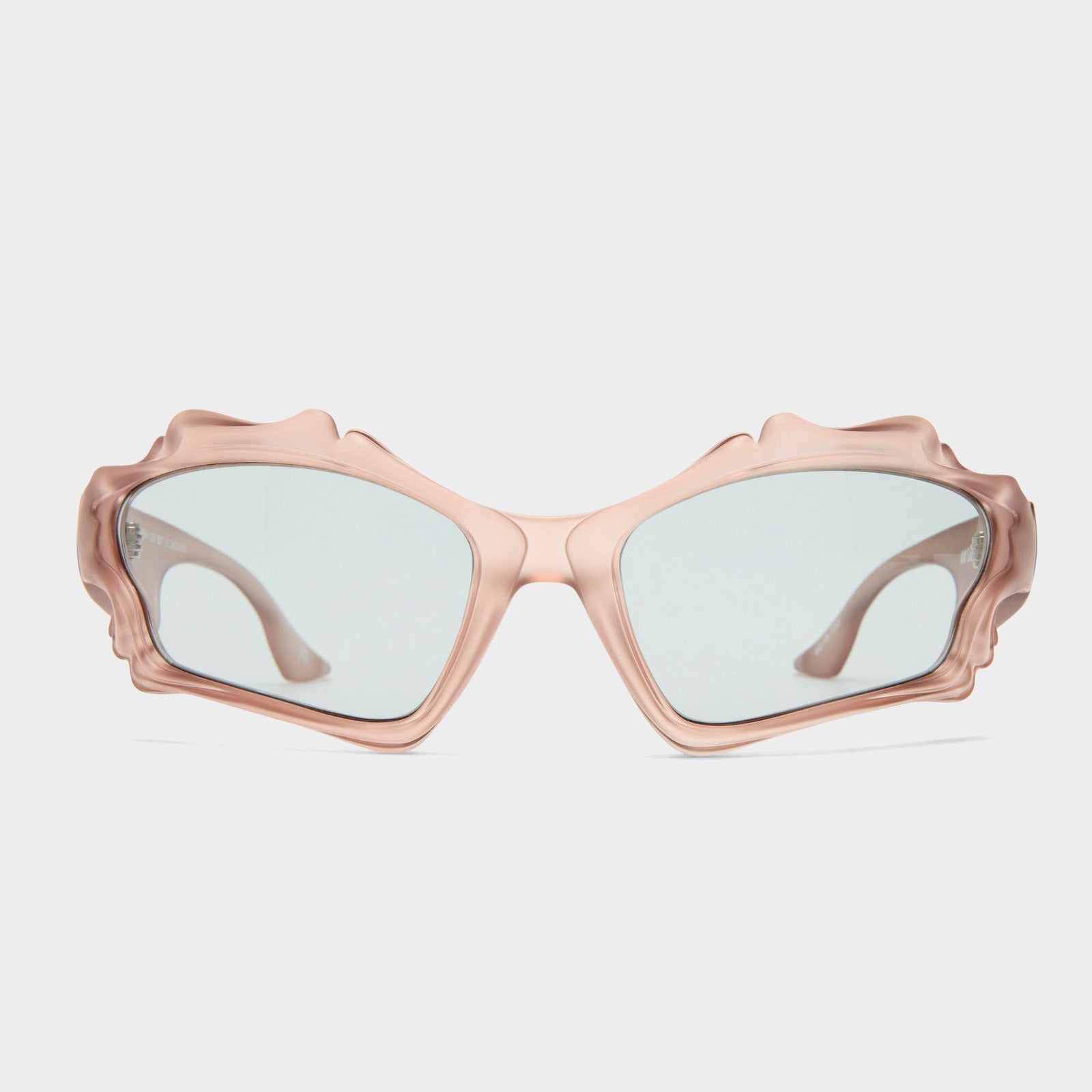Le Siren Matte Oyster Female Wrap Sunglasses | Le Specs