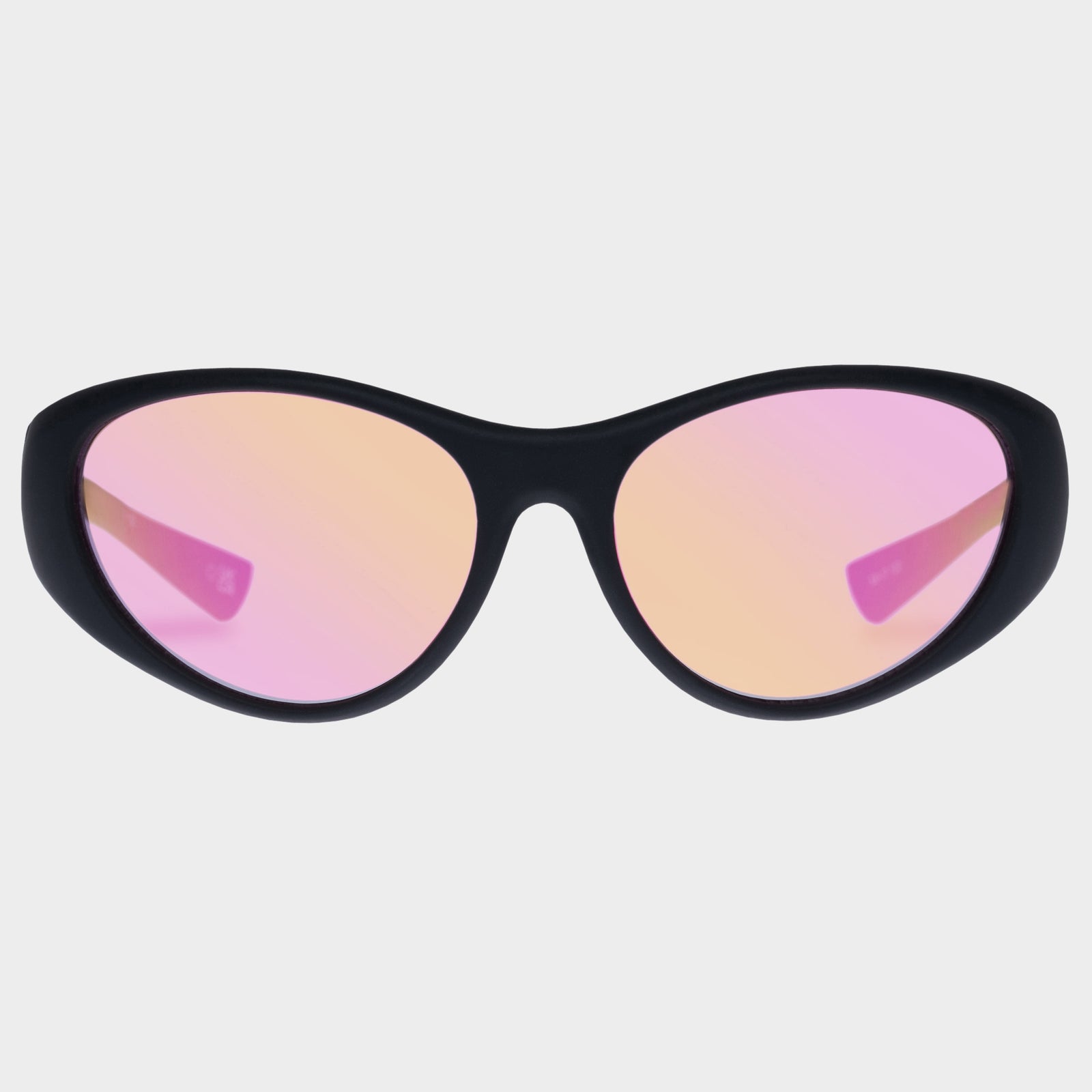 Dotcom Matte Black Uni-Sex Wrap Sunglasses | Le Specs