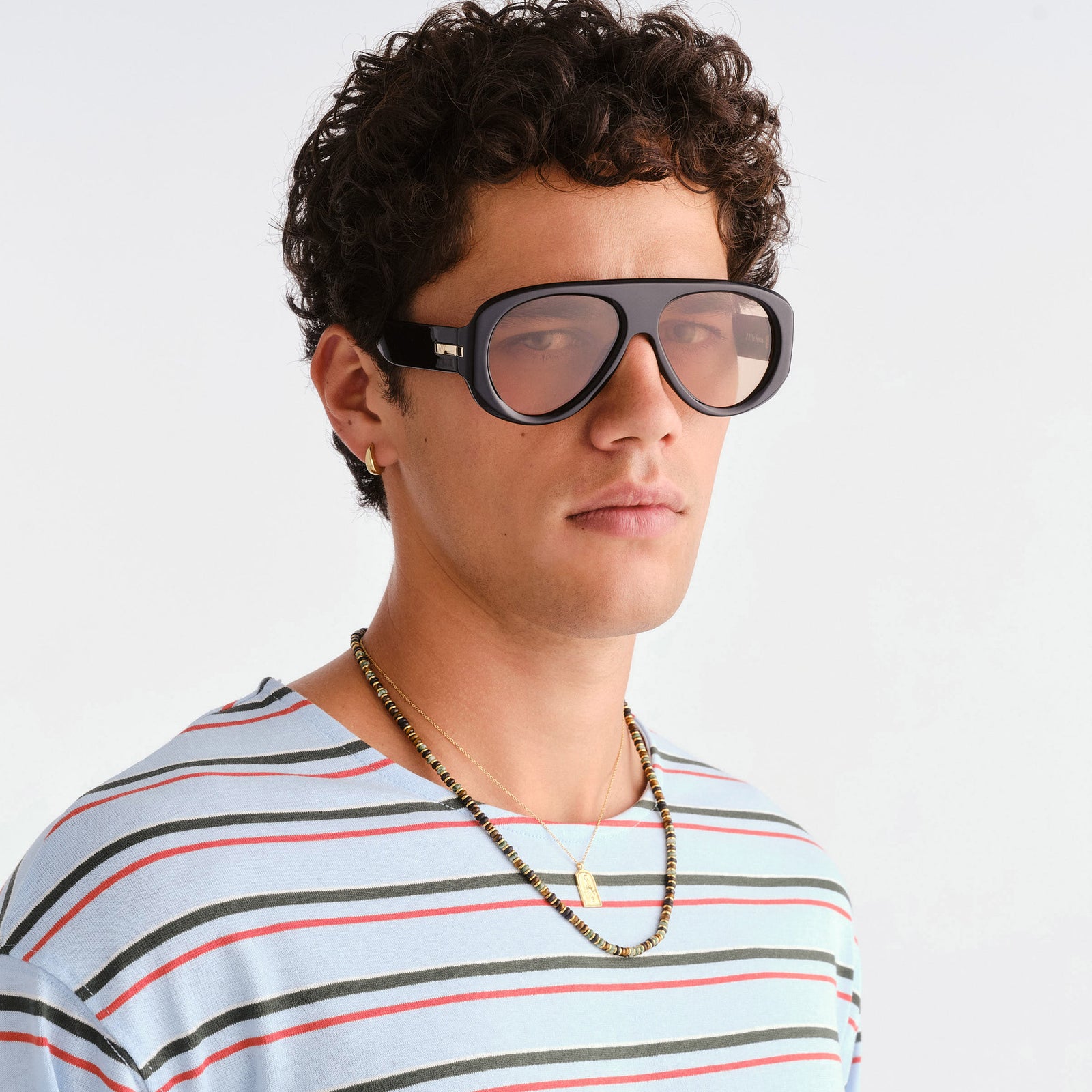 Dream Boat Black Uni-Sex Aviator Sunglasses | Le Specs