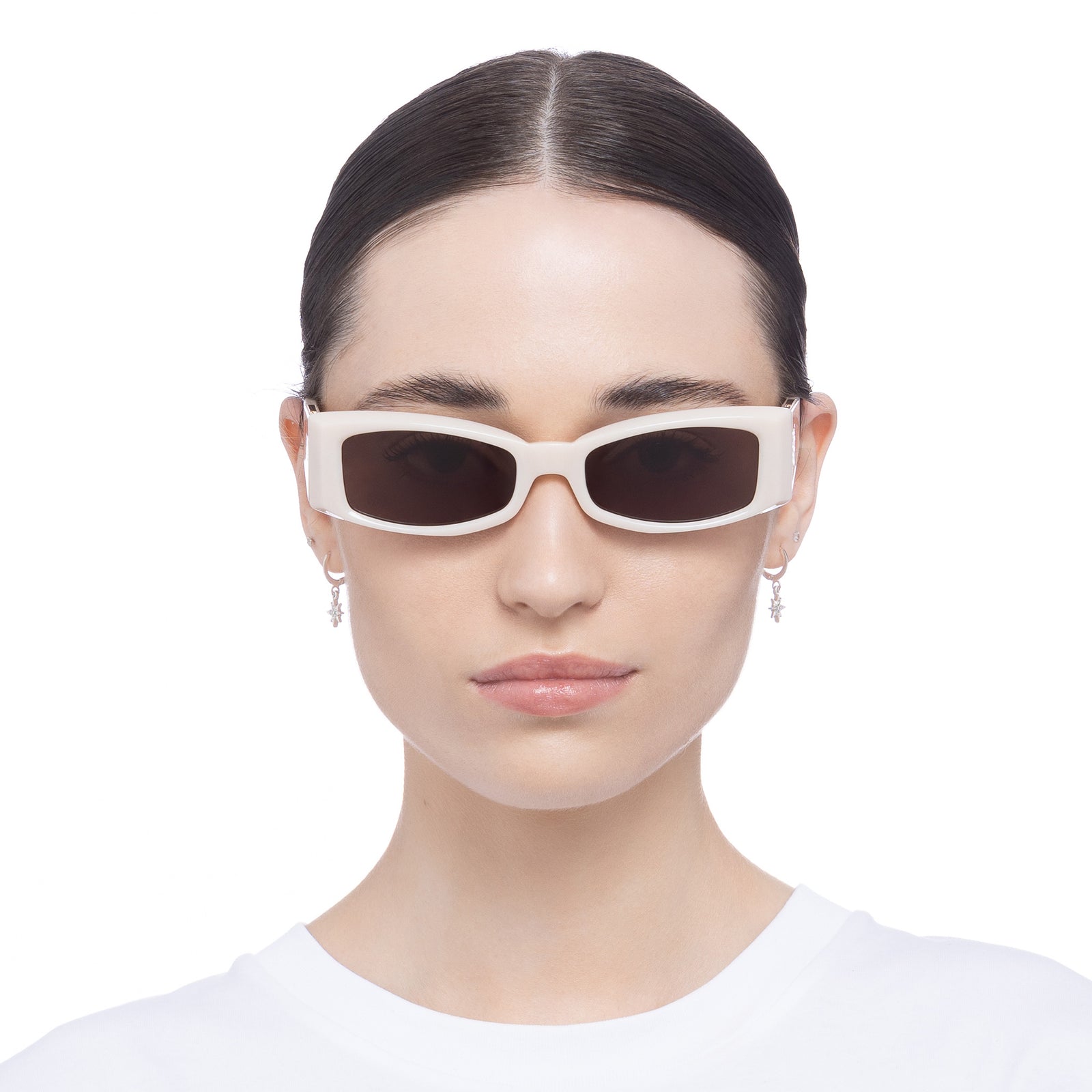 Pretense Ivory Uni-Sex Cat-Eye Sunglasses | Le Specs
