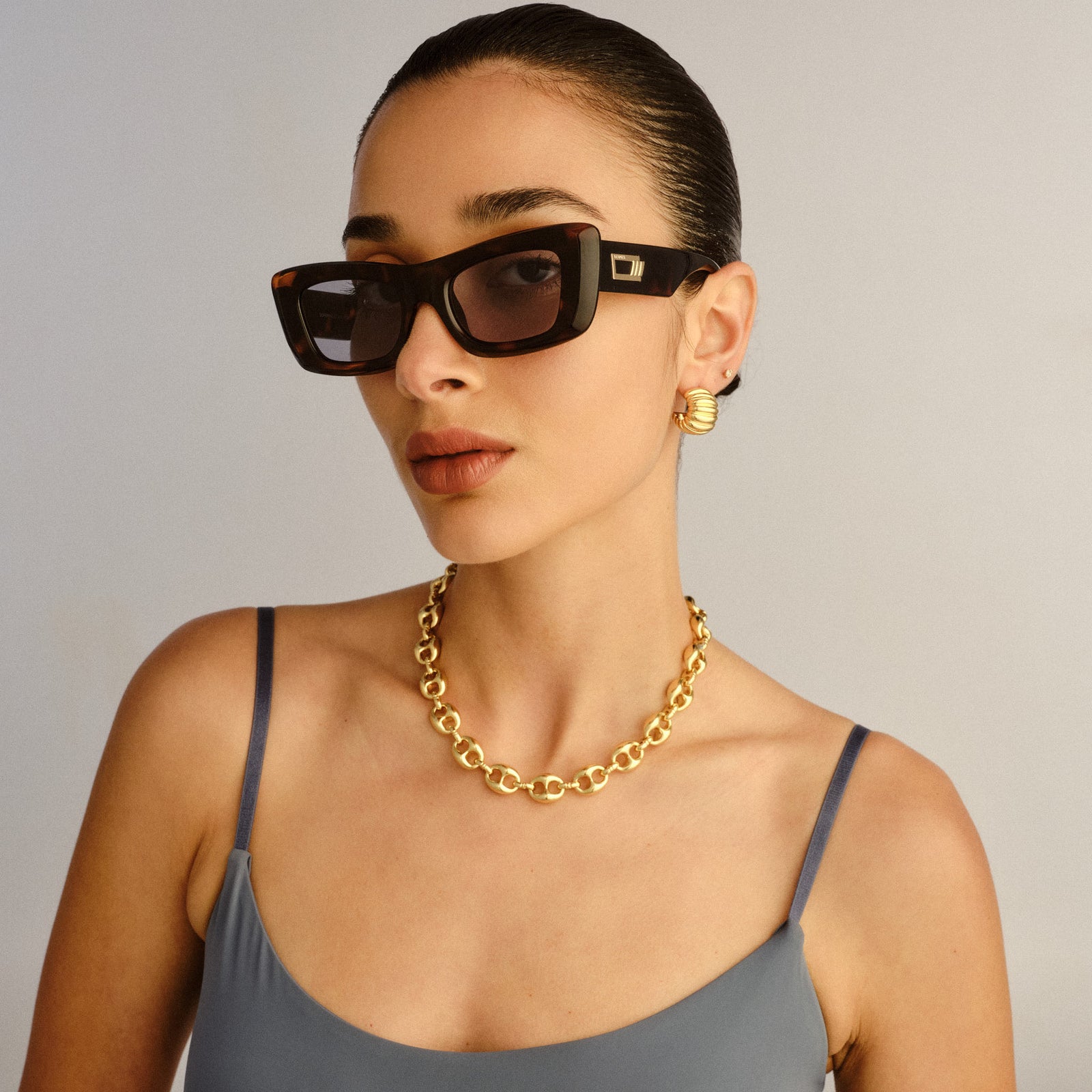 Dopamine Tort Uni-Sex Rectangle Sunglasses | Le Specs