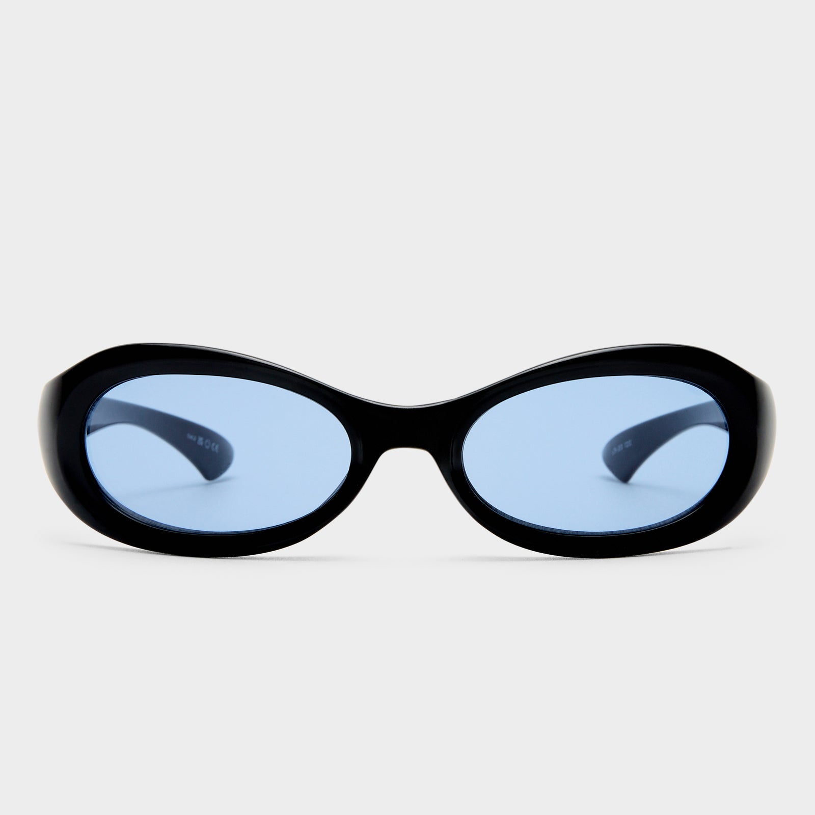 Nightcrawler Black Uni-Sex Oval Sunglasses | Le Specs