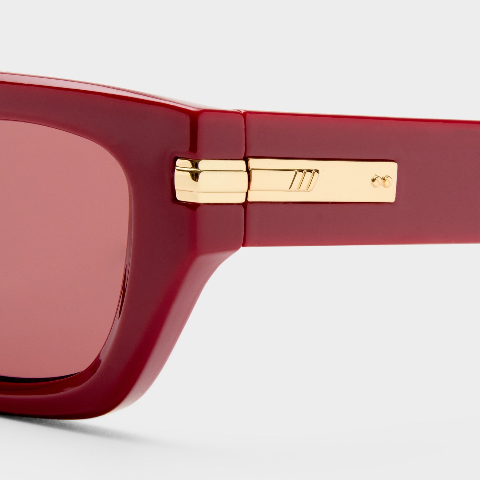 Cubito + Burgundy Uni-Sex D-Frame Sunglasses | Le Specs