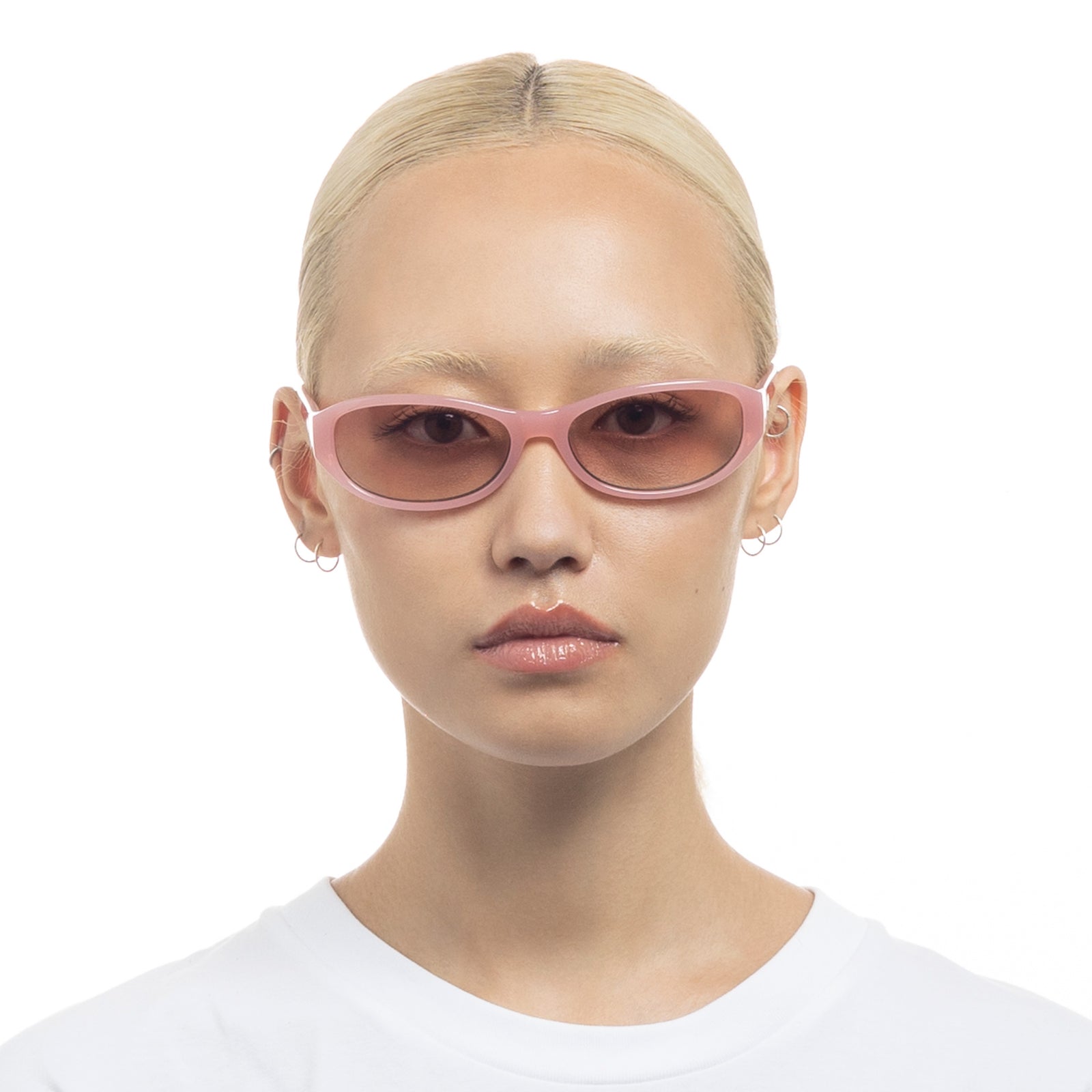 Dont Cha Cloud Pink Female Oval Sunglasses | Le Specs