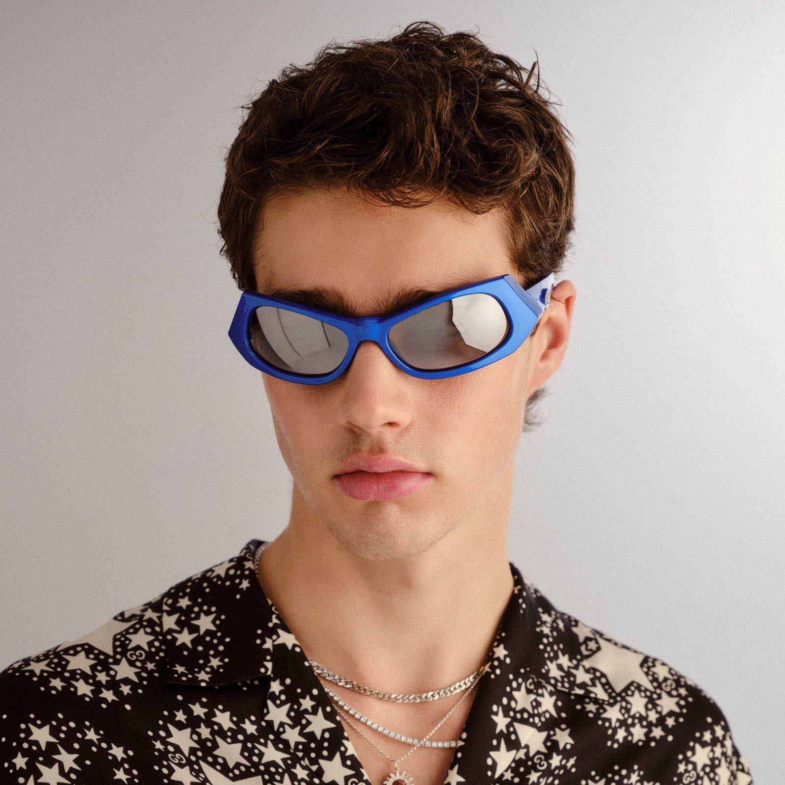 Spaceman Galactic Cobalt Uni-Sex Wrap Sunglasses | Le Specs