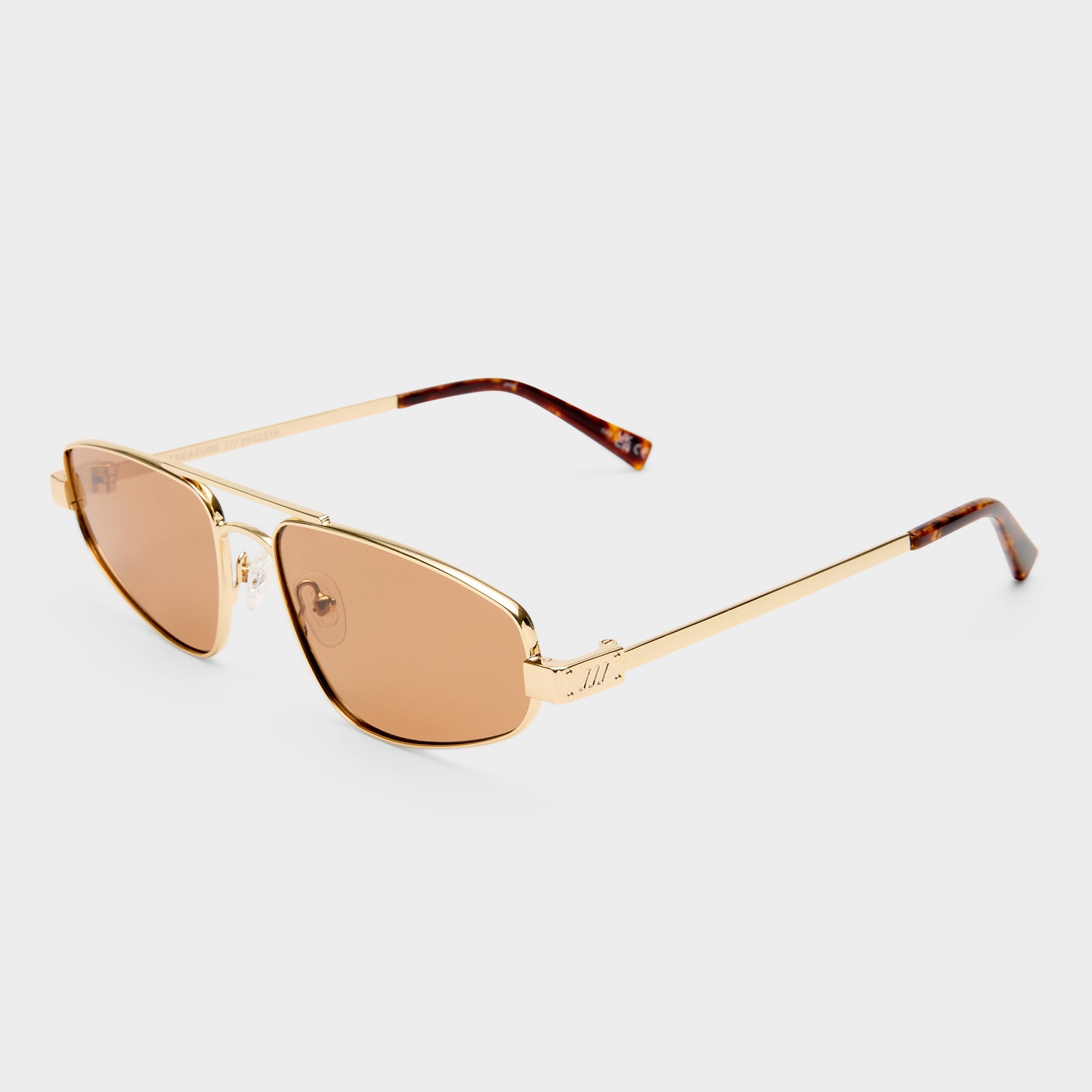 Treasure Gold Uni-Sex Aviator Sunglasses | Le Specs
