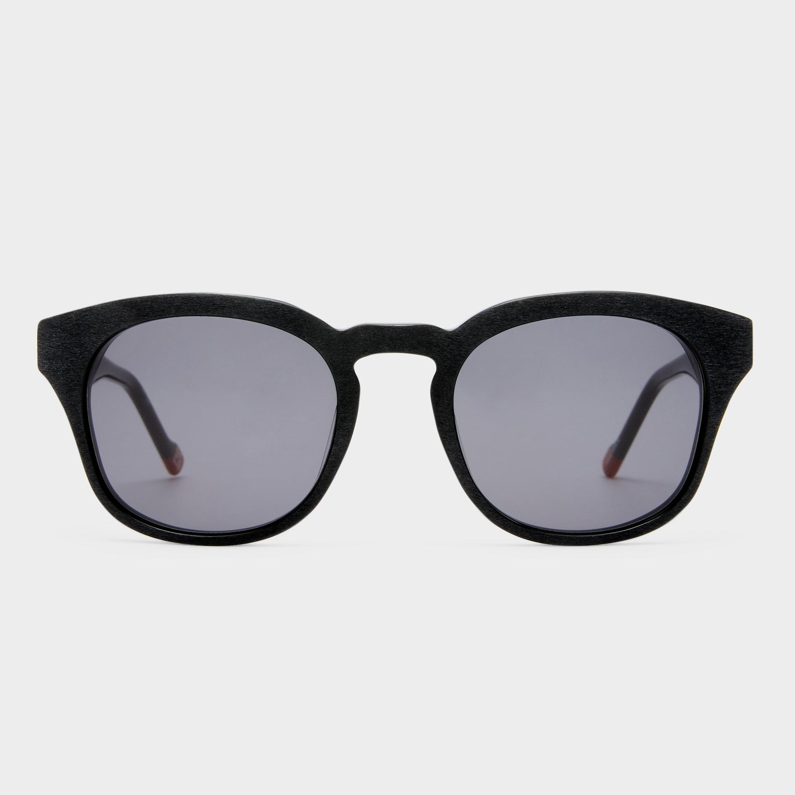Trentadue Scratched Black Uni-Sex Round Sunglasses | Le Specs