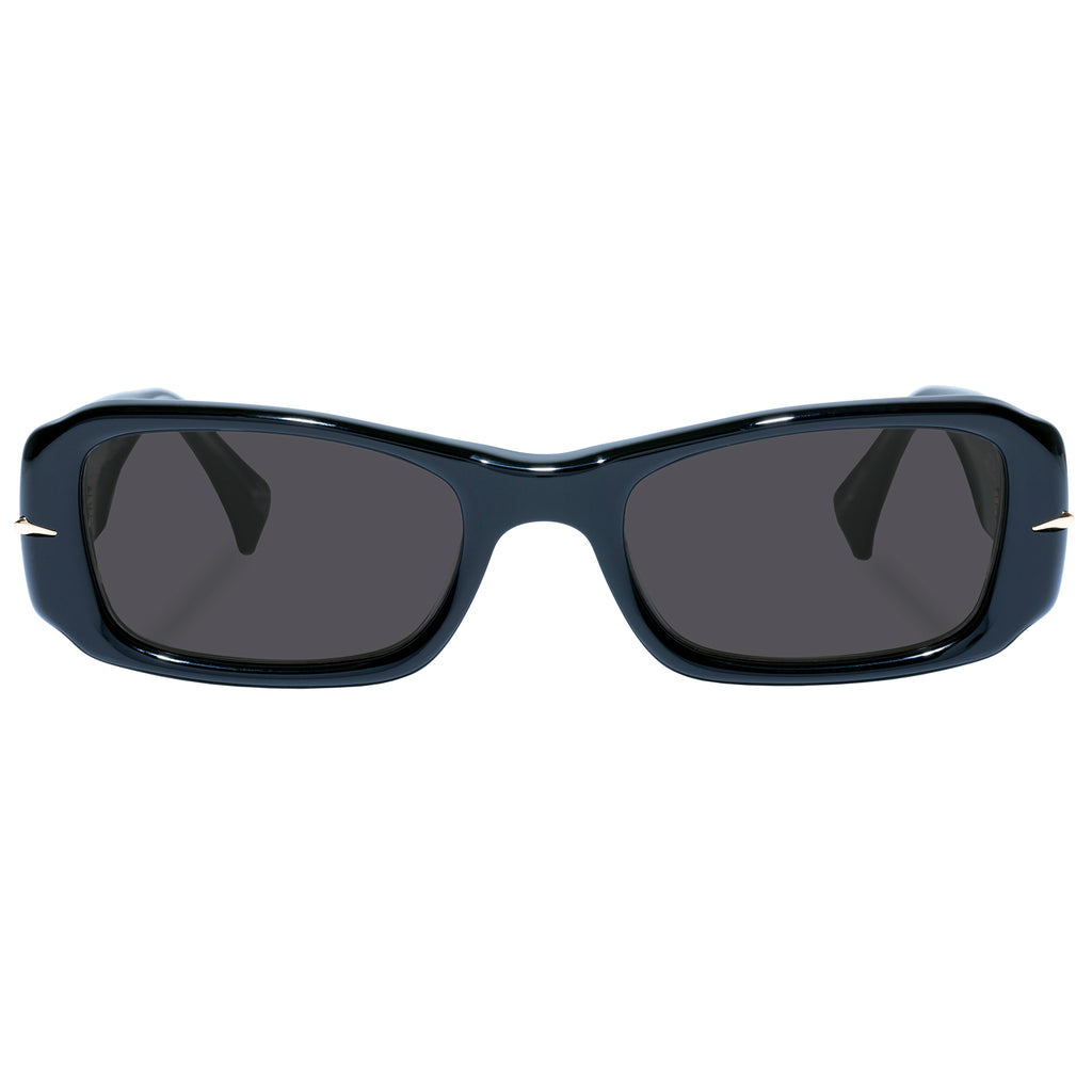 Numero Cuatro Obsidian Black Uni-Sex Rectangle Sunglasses | Le Specs