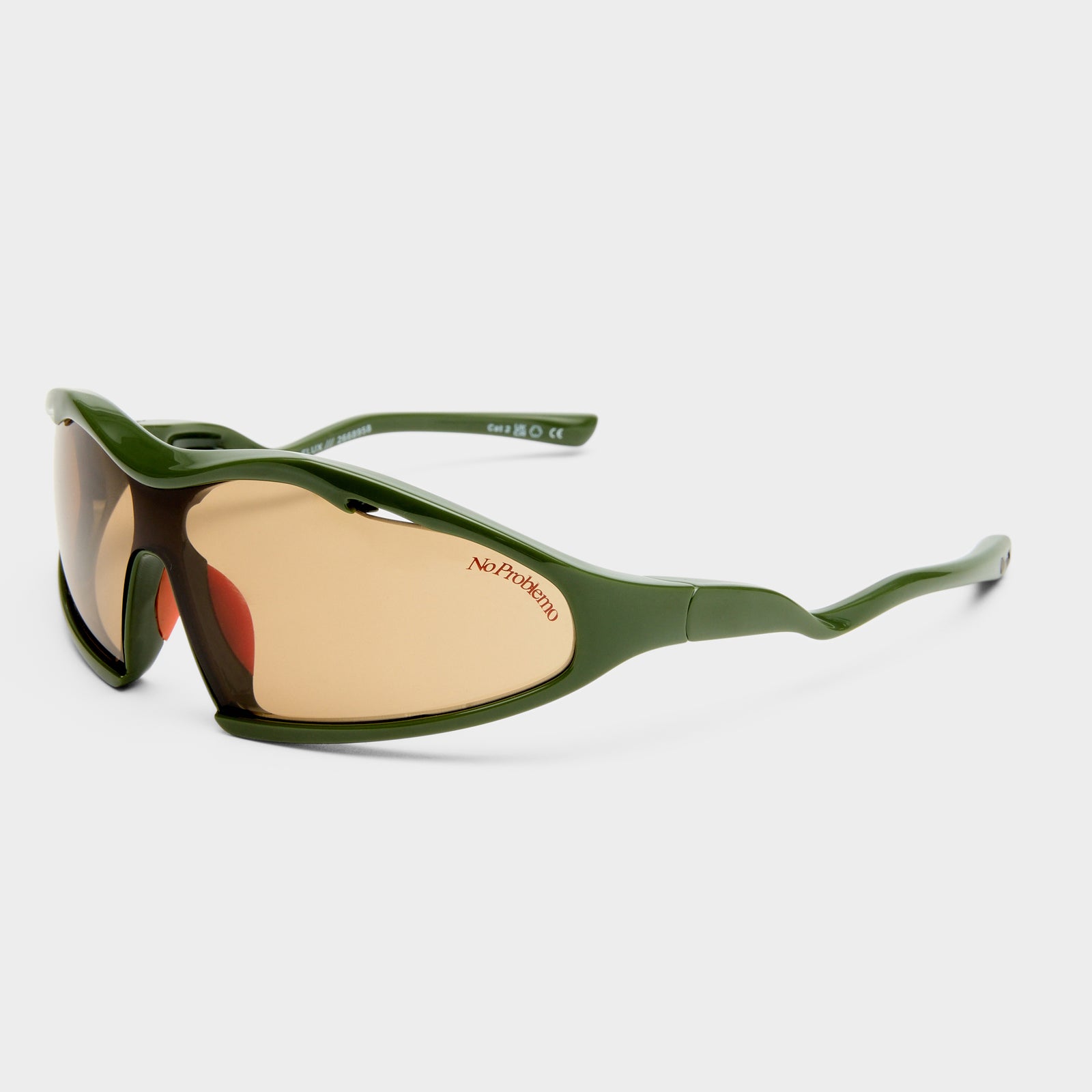 Flux Chrome Dark Green Uni-Sex Shield Sunglasses | Le Specs
