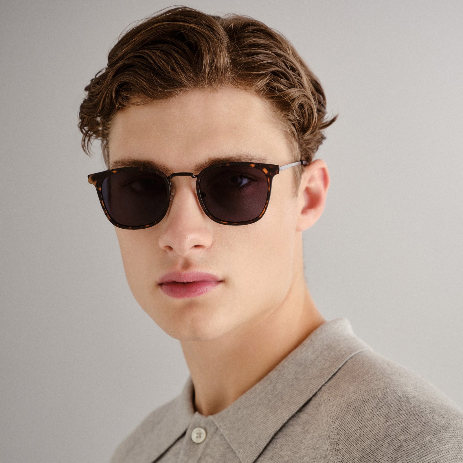 Racketeer Matte Tort Uni-Sex D-Frame Sunglasses | Le Specs