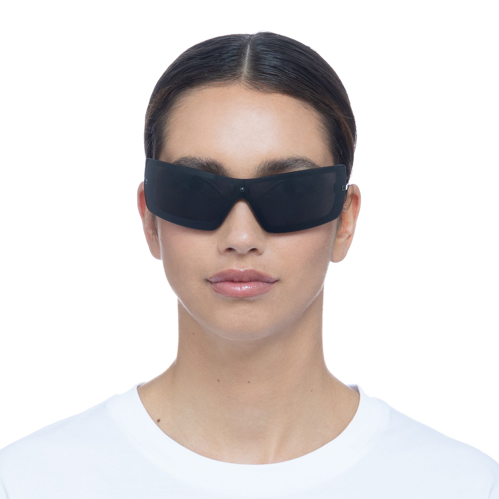 The Bodyguard Black Matte Black Uni-Sex Wrap Sunglasses | Le Specs