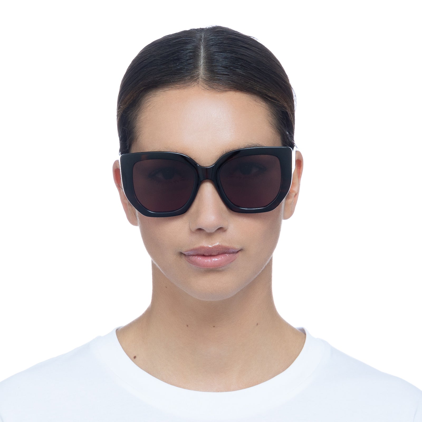 Euphoria Super Dark Tort Female Square Sunglasses | Le Specs