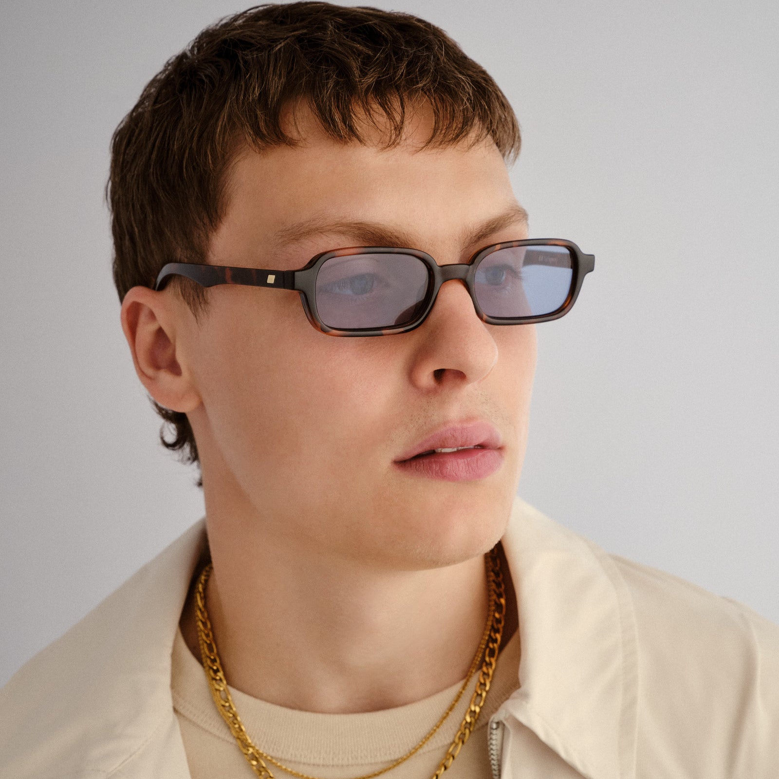 Pilferer Dark Tort Uni-Sex Rectangle Sunglasses | Le Specs