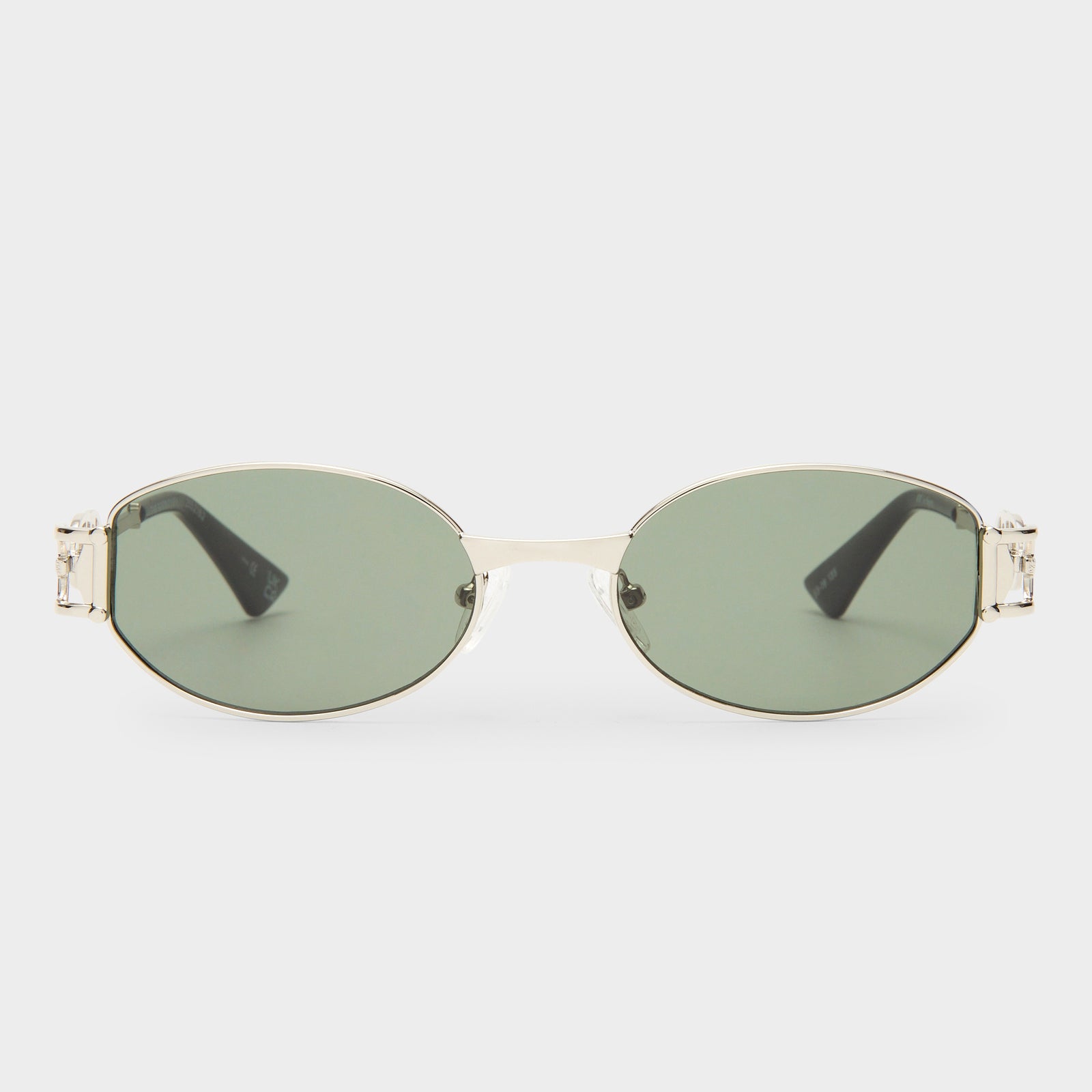 The Forbidden Silver Uni-Sex Oval Sunglasses | Le Specs