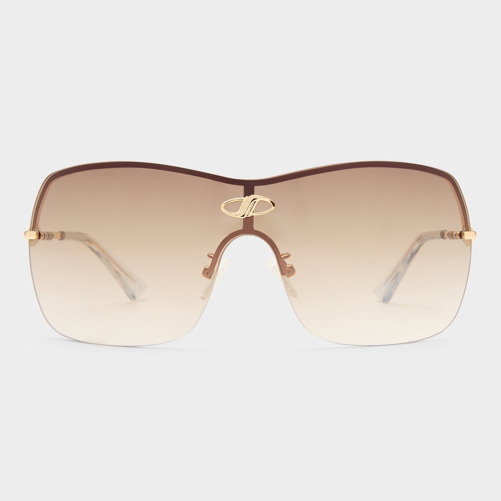 Parallel Universe Gold Female Shield Sunglasses | Le Specs