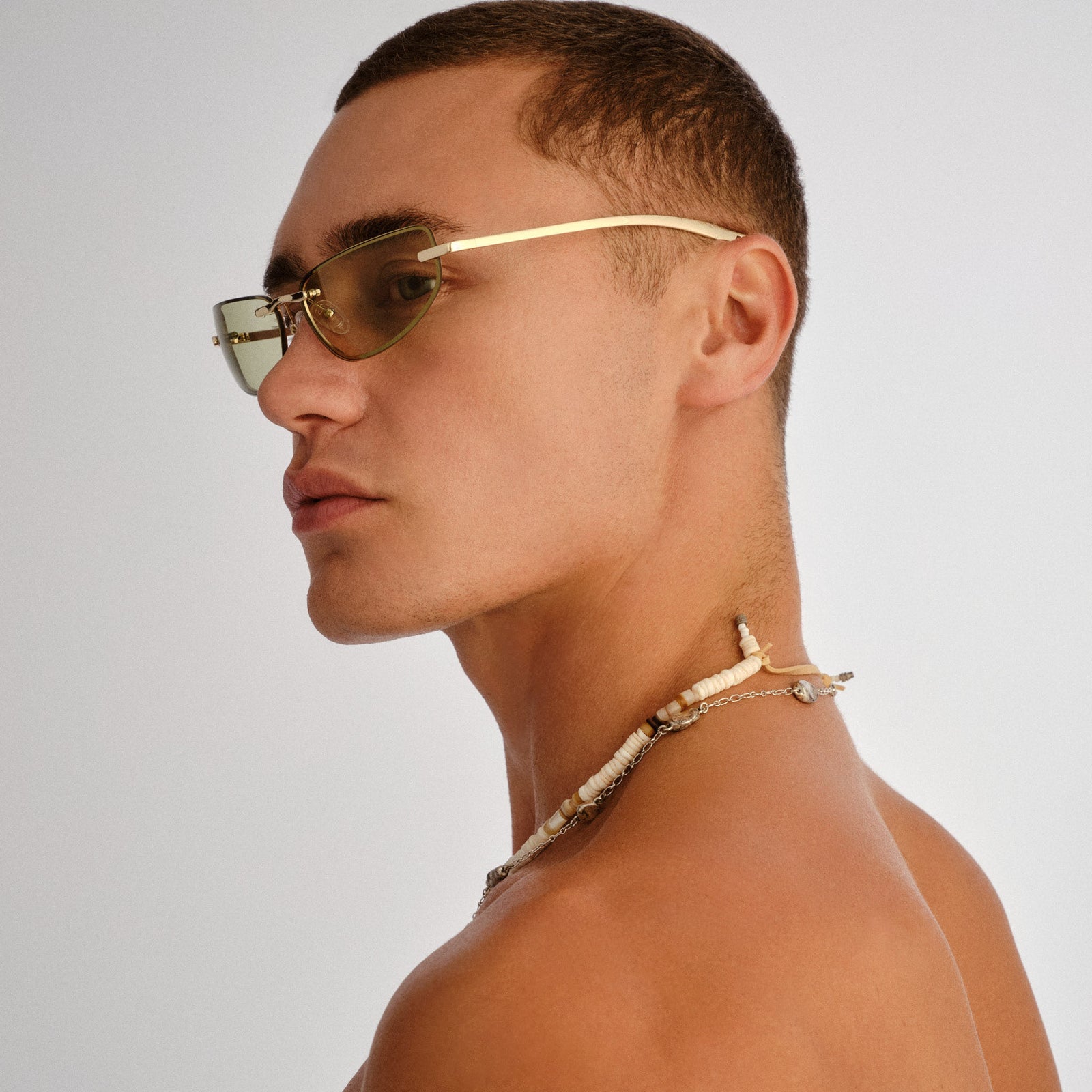 Bubbles Gold Female Wrap Sunglasses | Le Specs