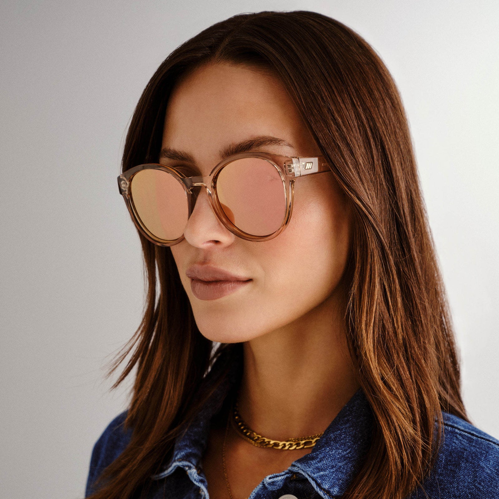 Paramount Tan Female Round Sunglasses | Le Specs