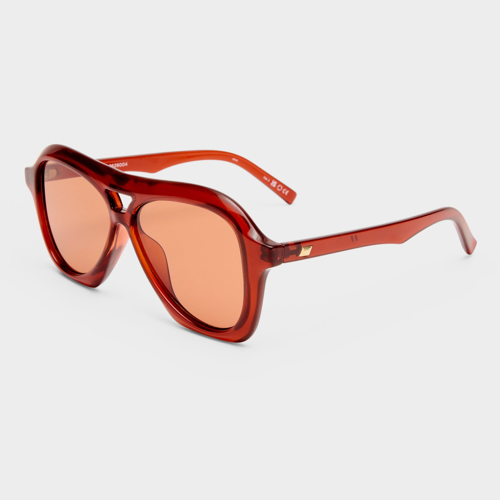Drizzle Tangerine Uni-Sex Aviator Sunglasses | Le Specs