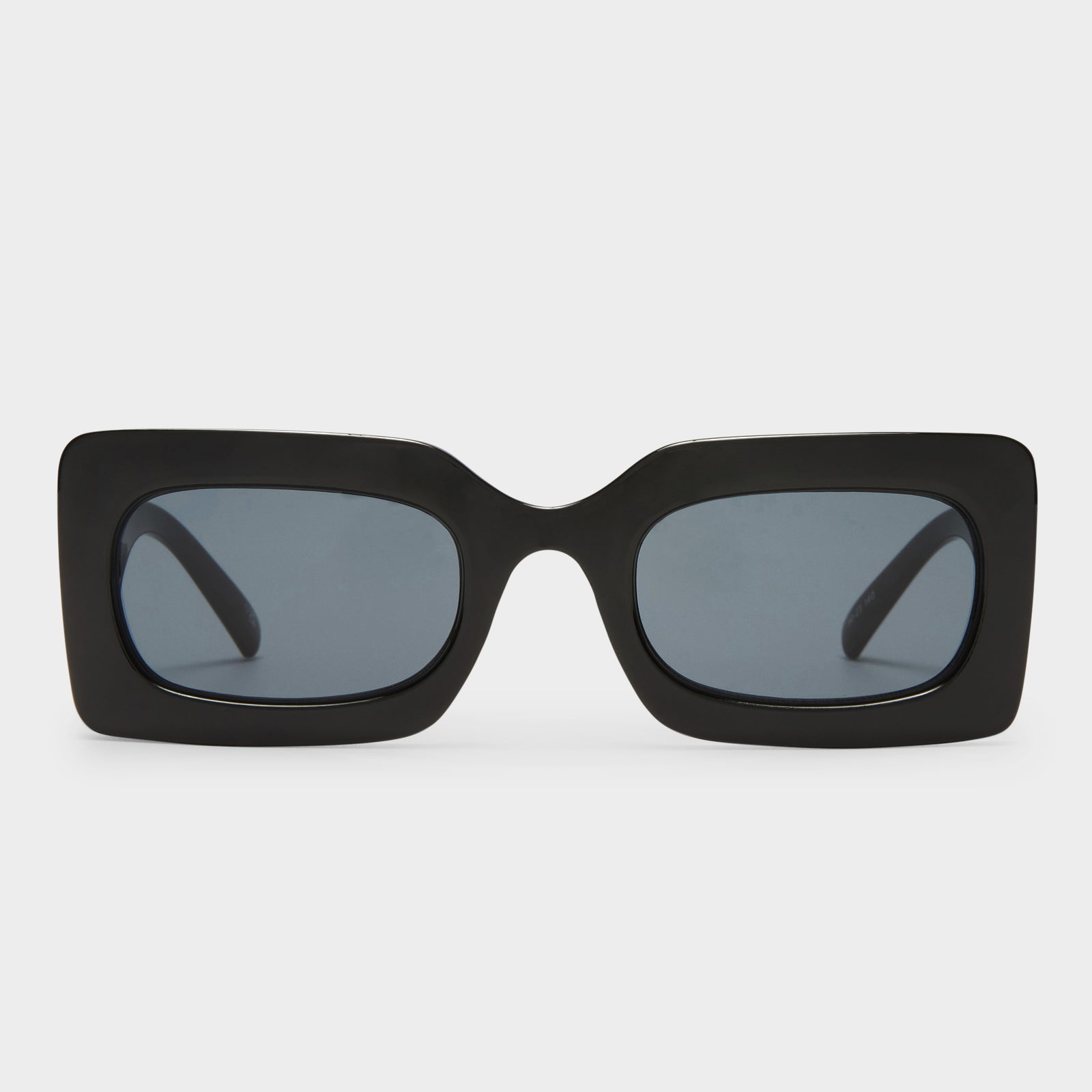 Oh Damn Black Uni-Sex Rectangle Sunglasses | Le Specs