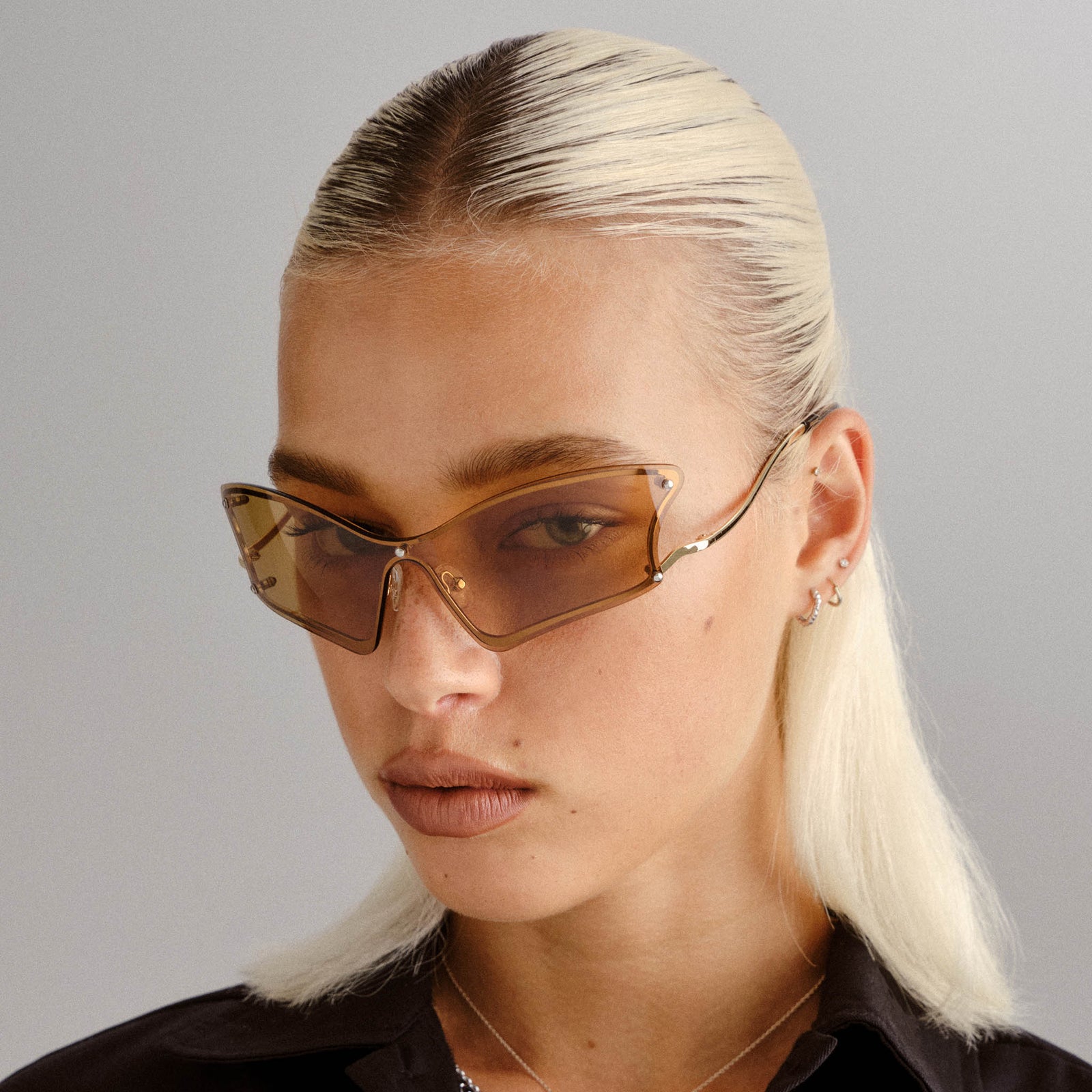 Nymph Gold Female Wrap Sunglasses | Le Specs