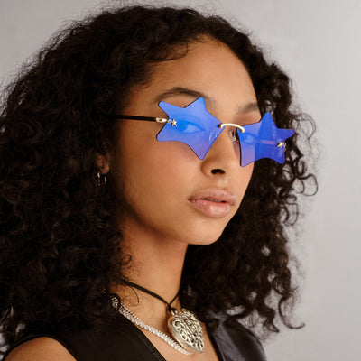 butterfly goggles Le Specs Twinkle Star Sunglasses, 65mm