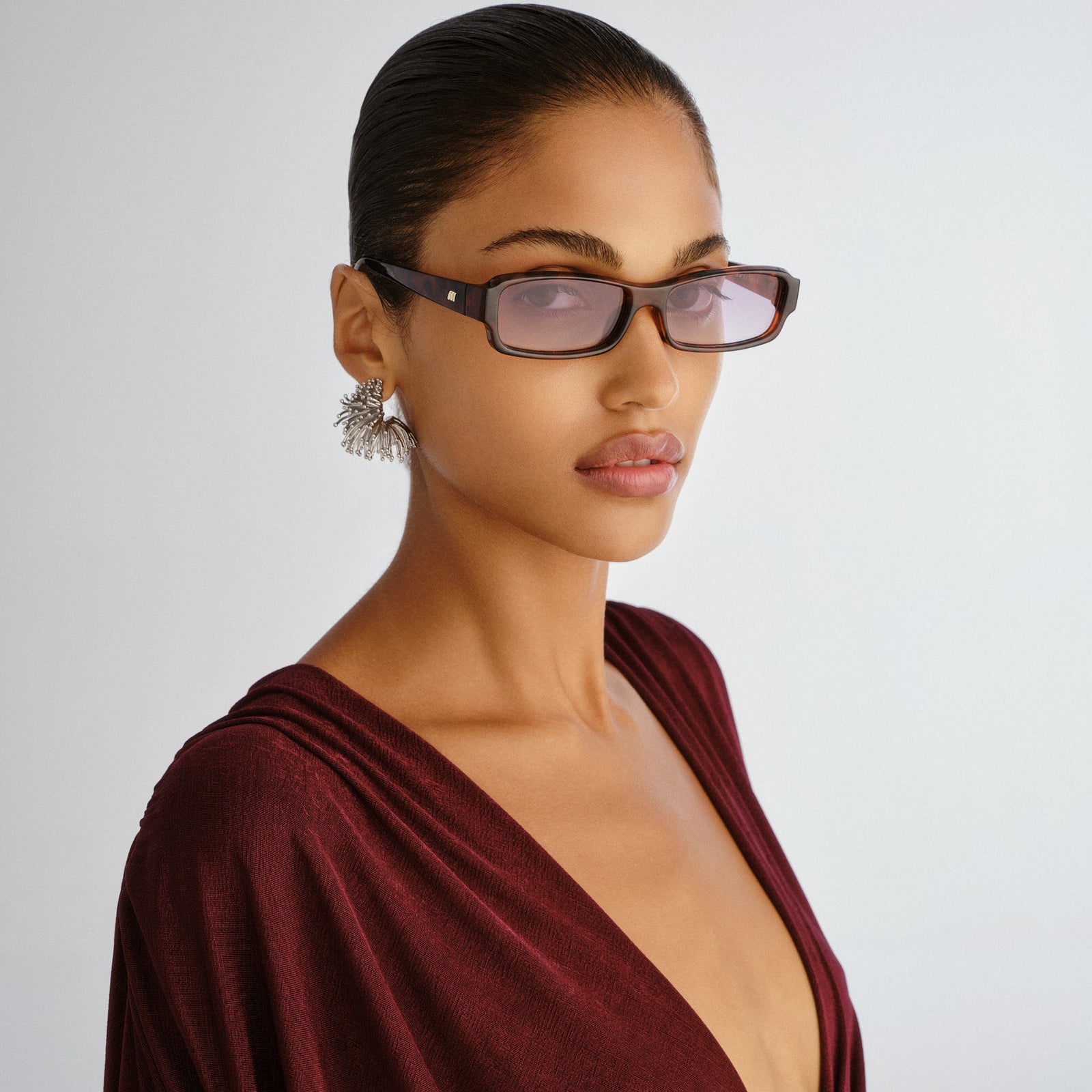 Dial Tone Toffee Tort Uni-Sex Rectangle Sunglasses | Le Specs