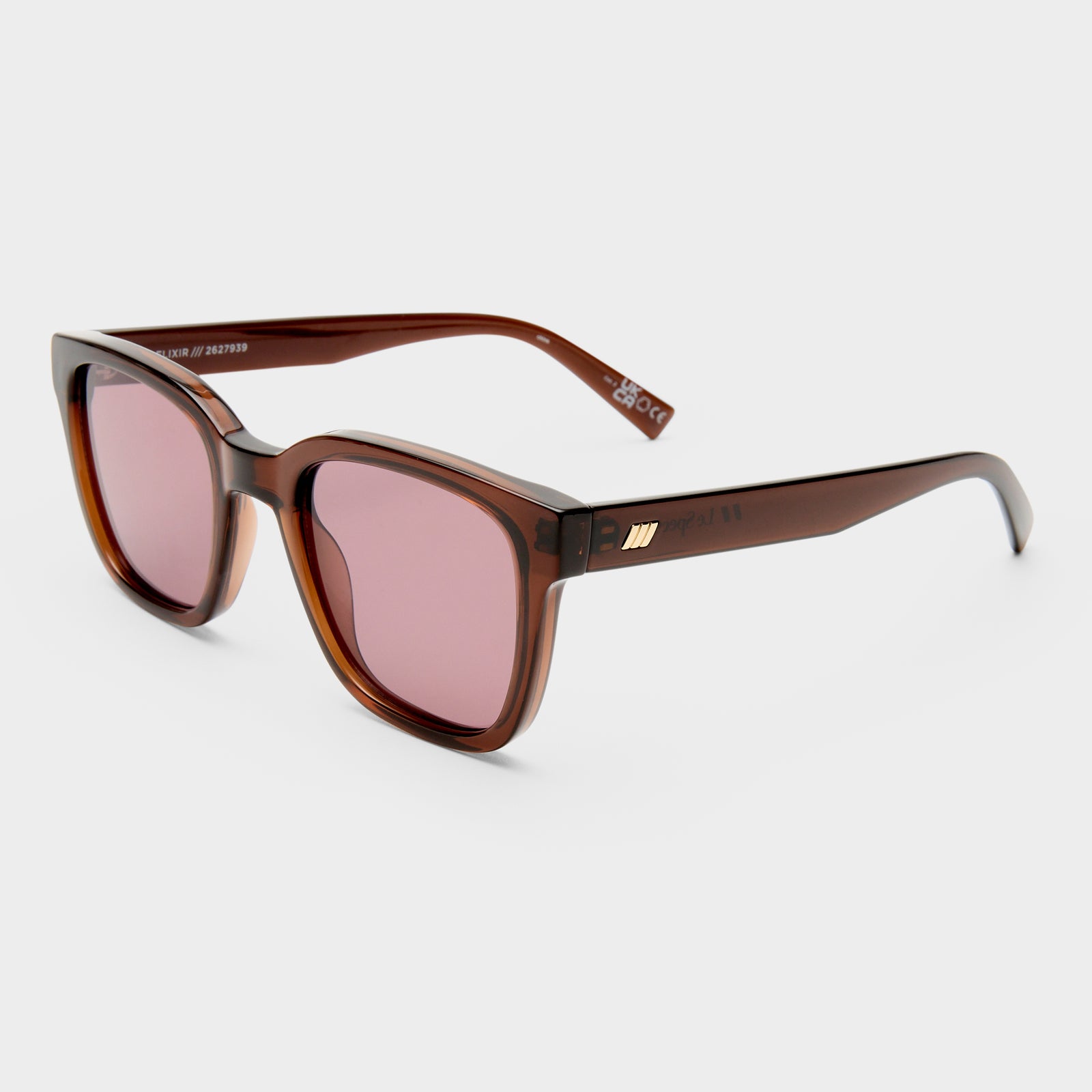 Elixir Dark Chocolate Female Square Sunglasses | Le Specs