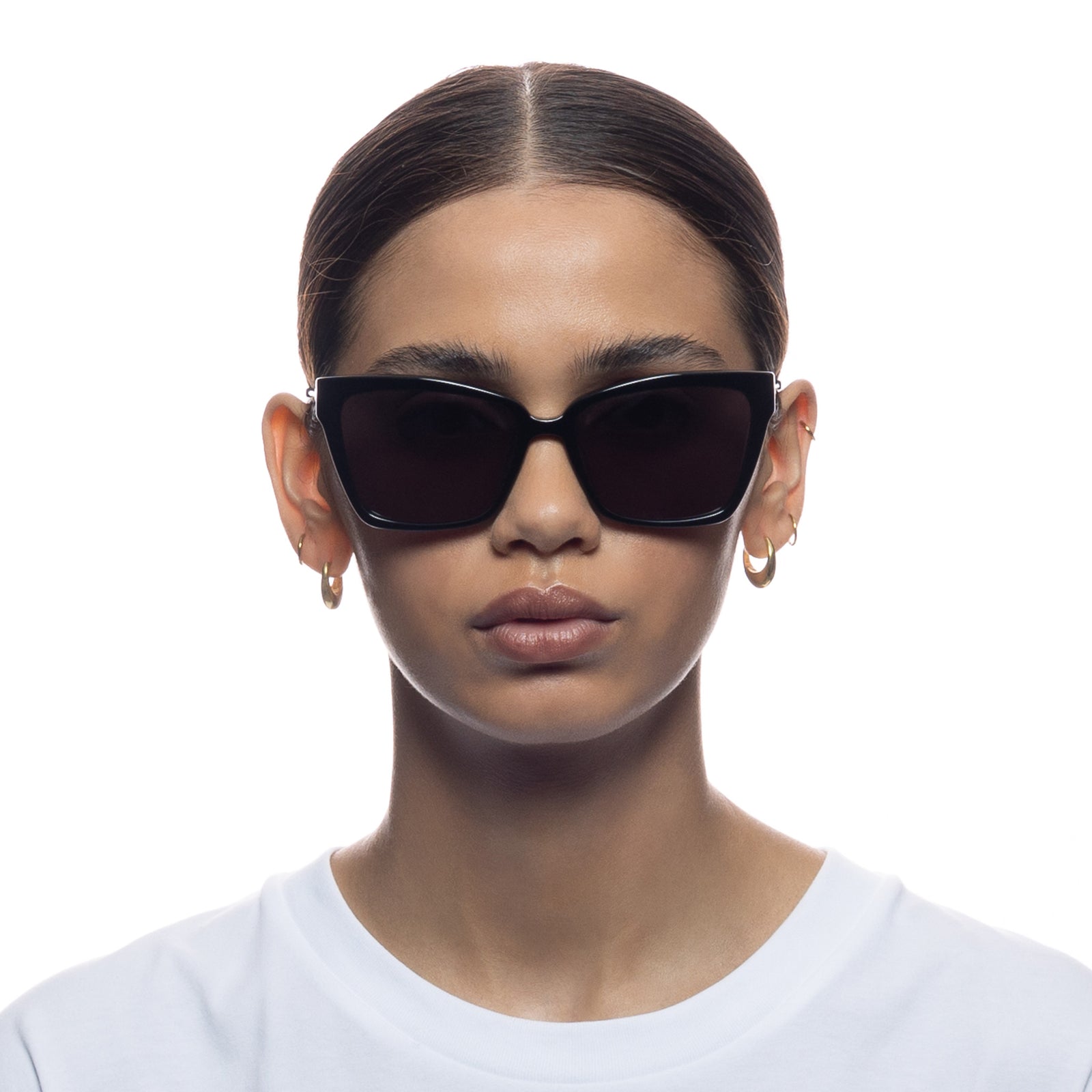 Bio-Trap Black Female D-Frame Sunglasses | Le Specs